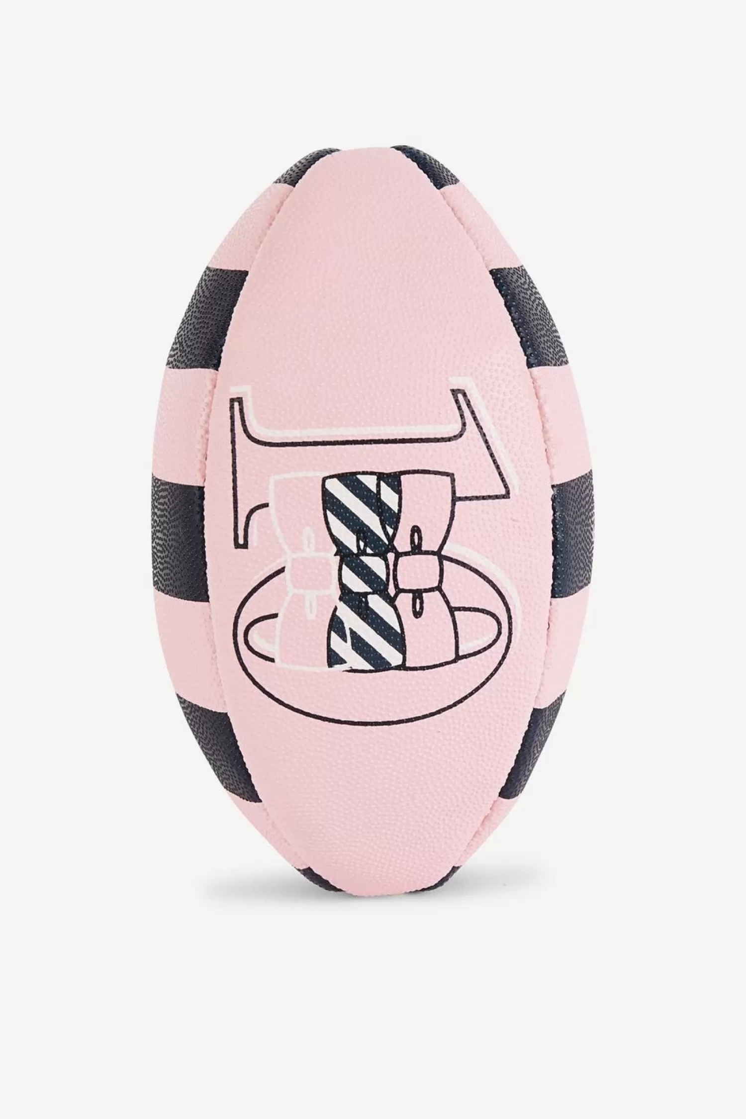Eden Park Ballon De Rugby En Grippy Rose Et Marine Numero 10-Homme Ballons De Rugby