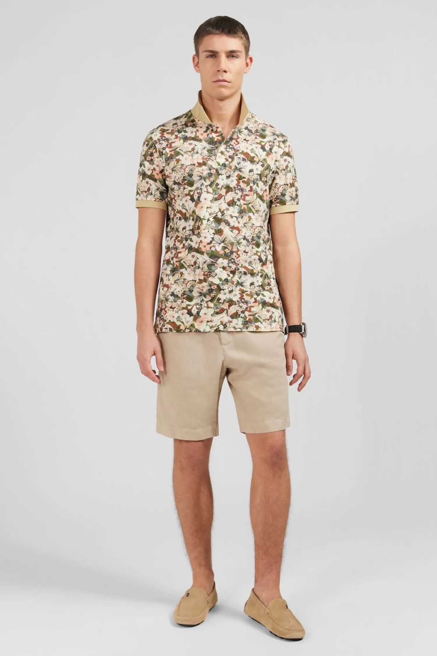 Eden Park Bermuda Beige A Taille Elastiquee-Homme Shorts Et Bermudas