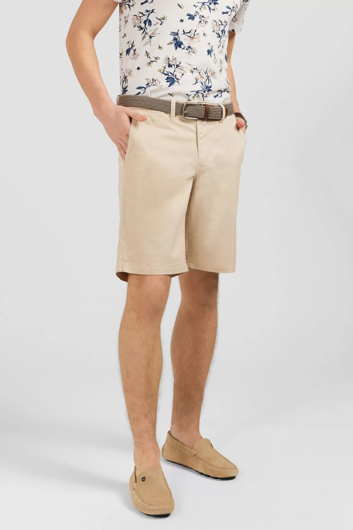 Eden Park Bermuda Beige Uni-Homme Shorts Et Bermudas