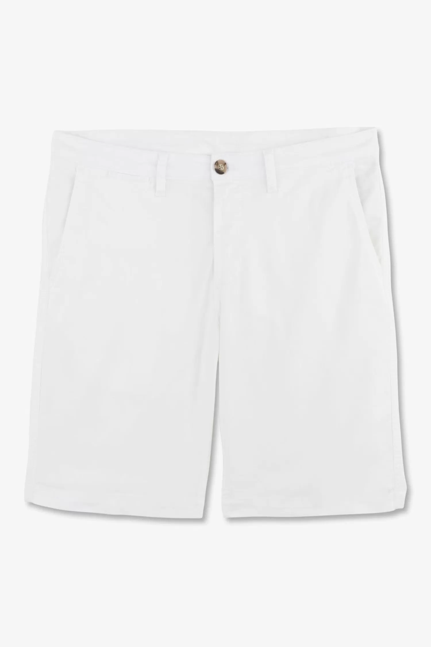 Eden Park Bermuda Blanc Uni-Homme Shorts Et Bermudas