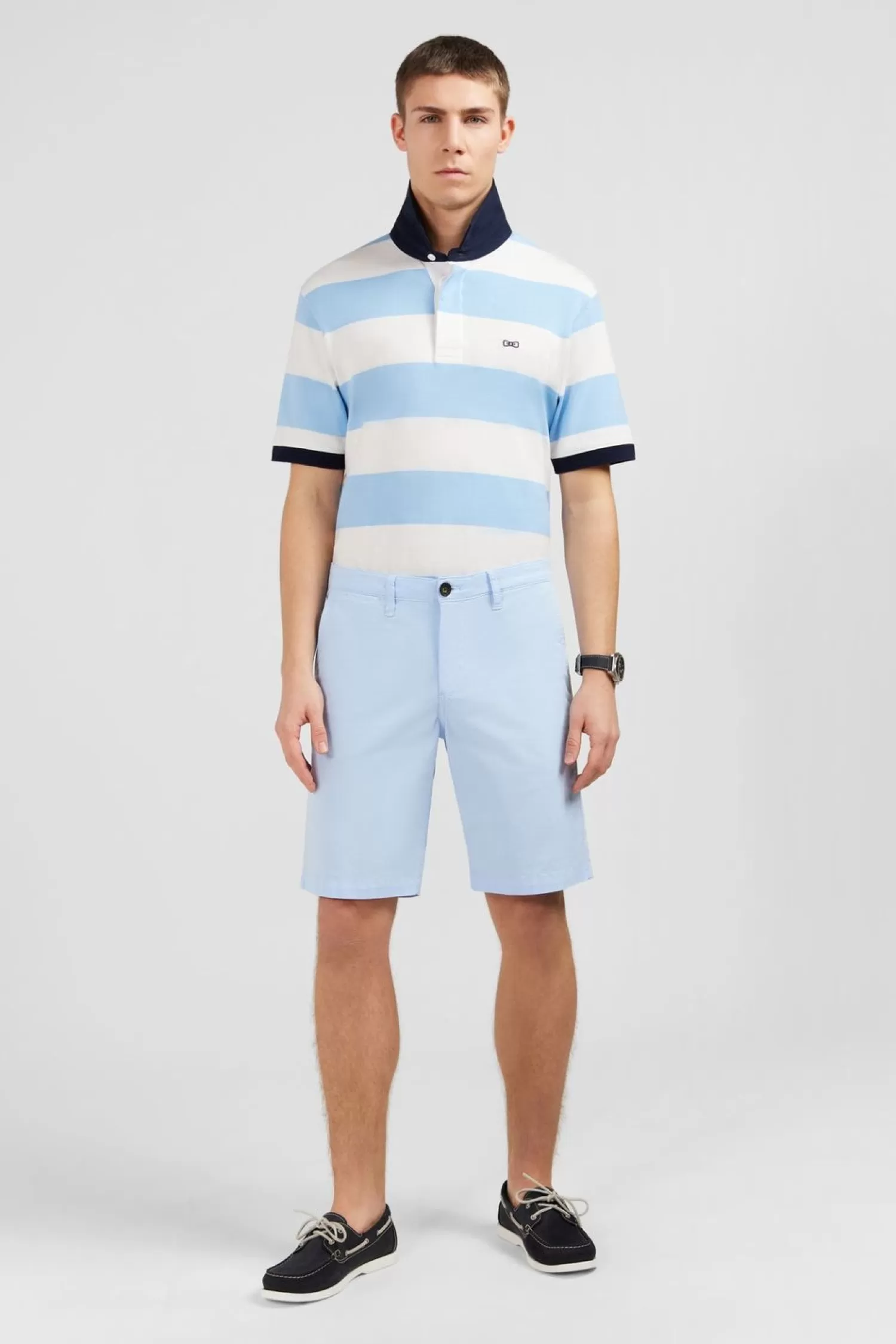 Eden Park Bermuda Bleu Clair Uni-Homme Shorts Et Bermudas