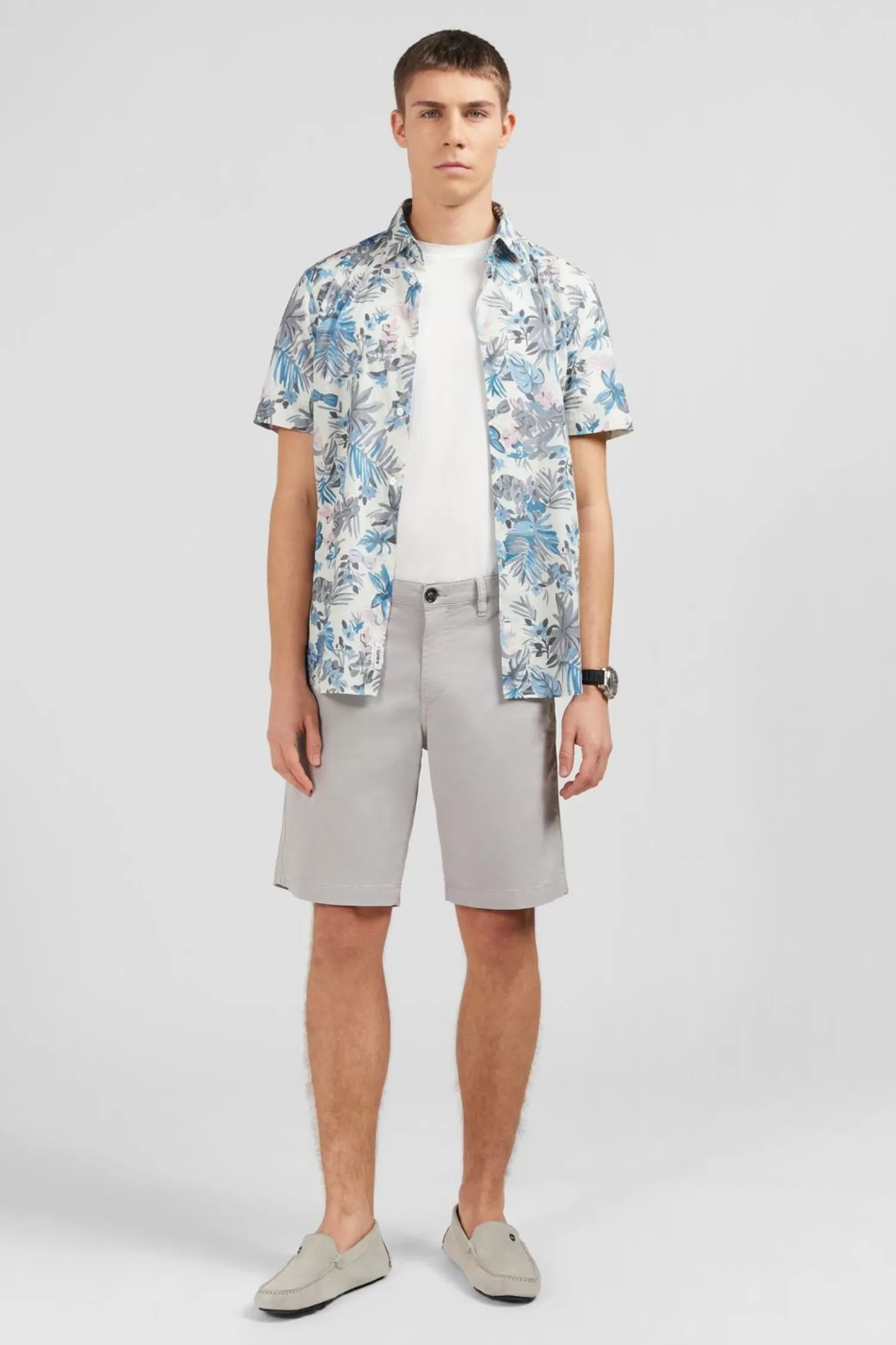 Eden Park Bermuda Gris Uni-Homme Shorts Et Bermudas