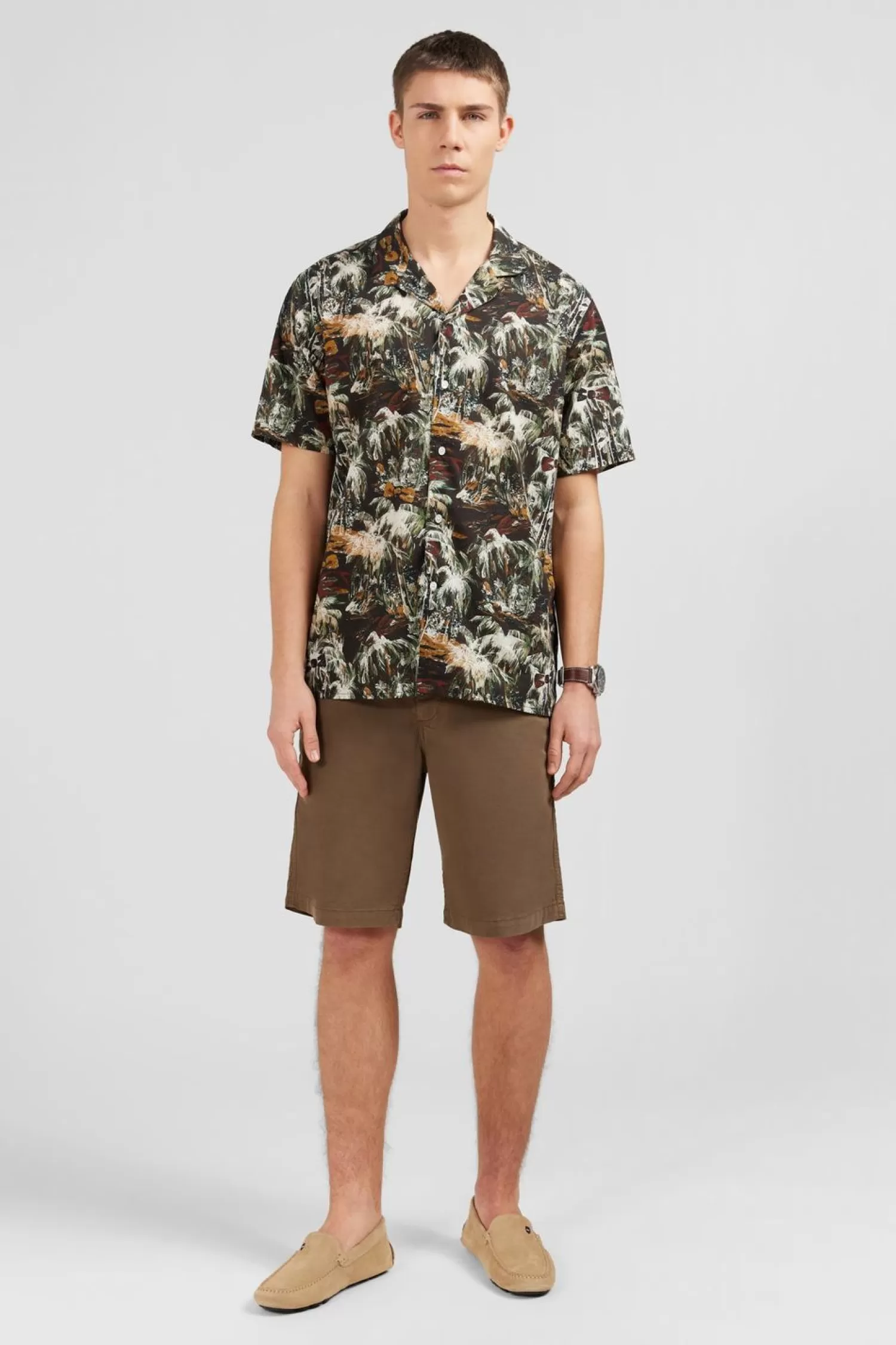 Eden Park Bermuda Marron Uni-Homme Shorts Et Bermudas