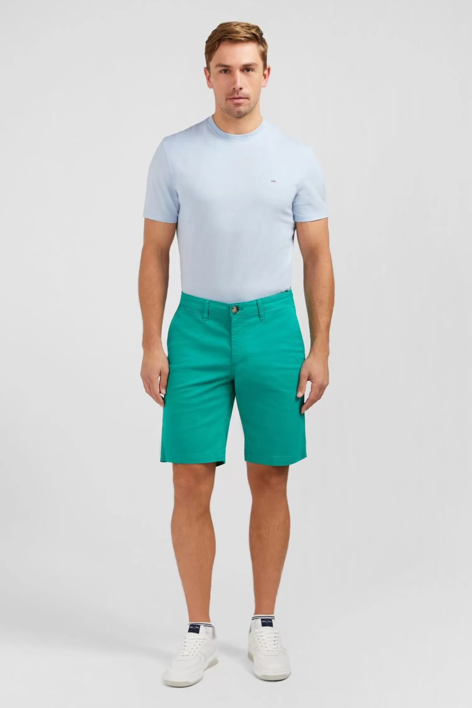 Eden Park Bermuda Vert Uni-Homme Shorts Et Bermudas