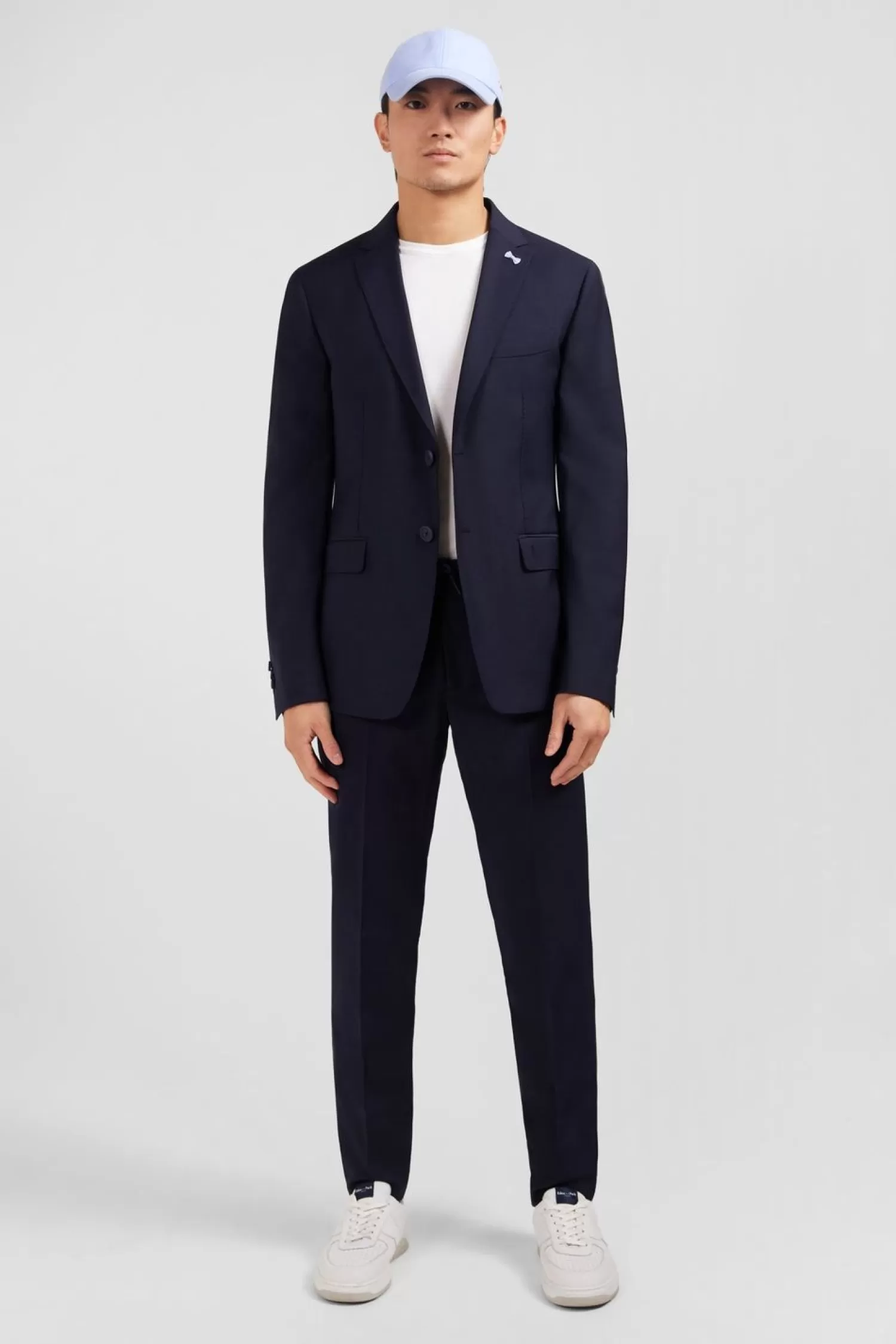 Eden Park Blazer Bleu Fonce Details Noeud En Relief-Homme Blazers Et Costumes