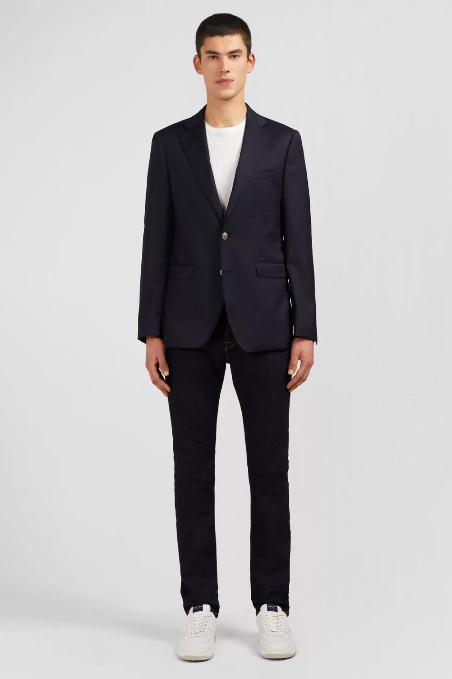 Eden Park Blazer Bleu Marine 100 % Laine-Homme Blazers Et Costumes