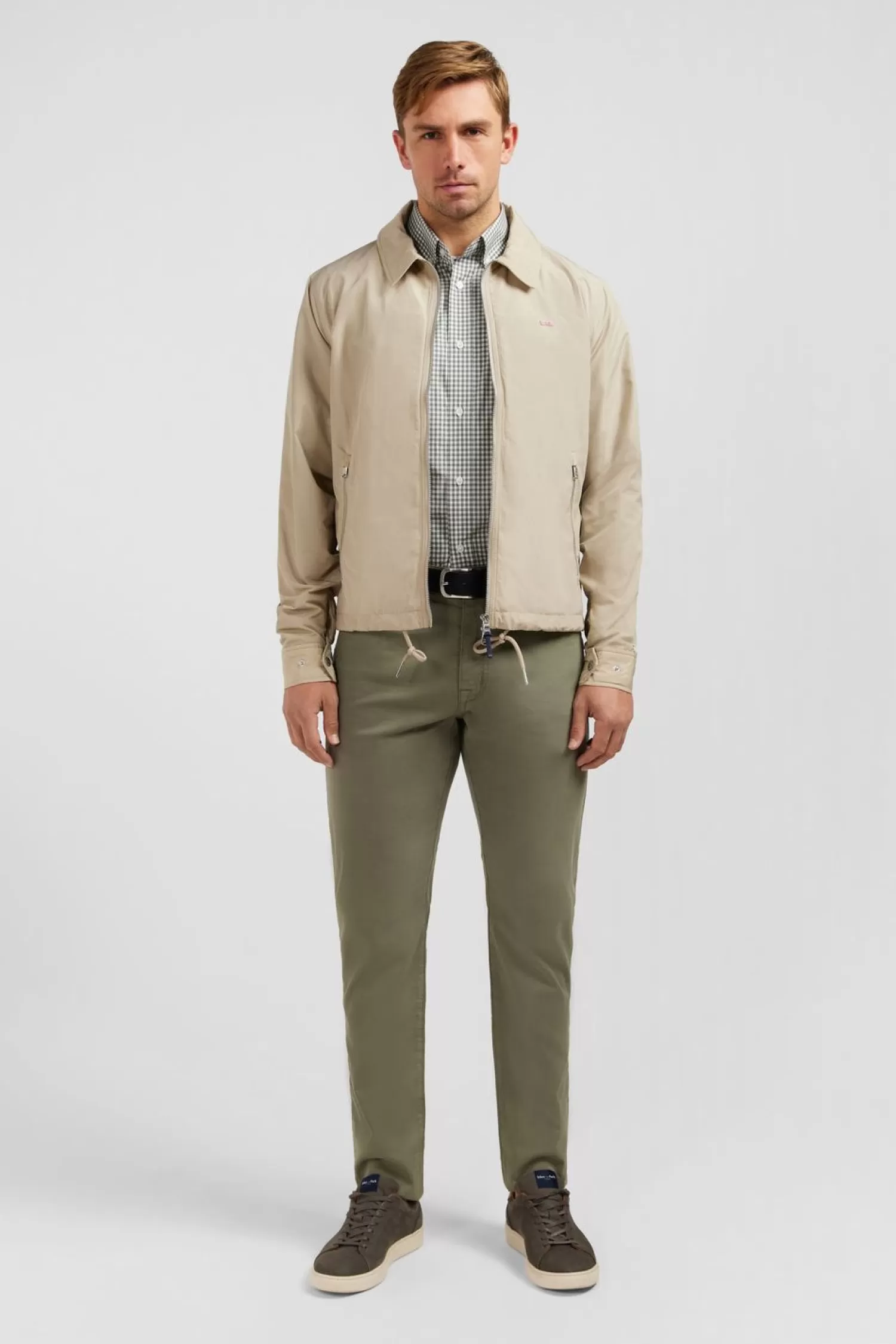 Eden Park Blouson Zippe A Col Classique Beige-Homme Manteaux Et Vestes