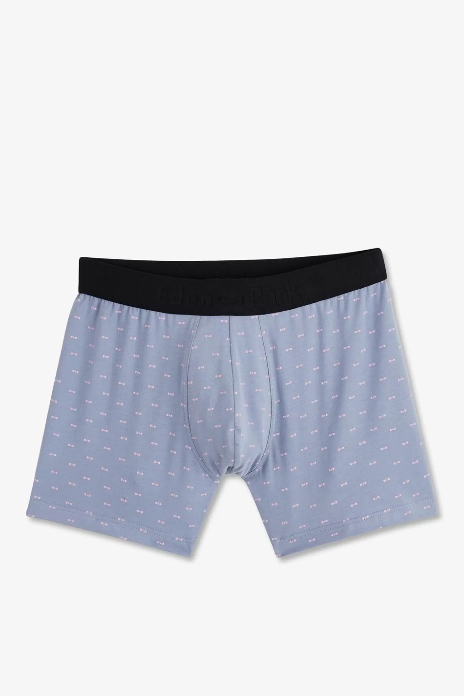 Eden Park Boxer A Micro Motifs Noeud Papillon Gris Et Rose En Coton Stretch-Homme Sous-Vêtements
