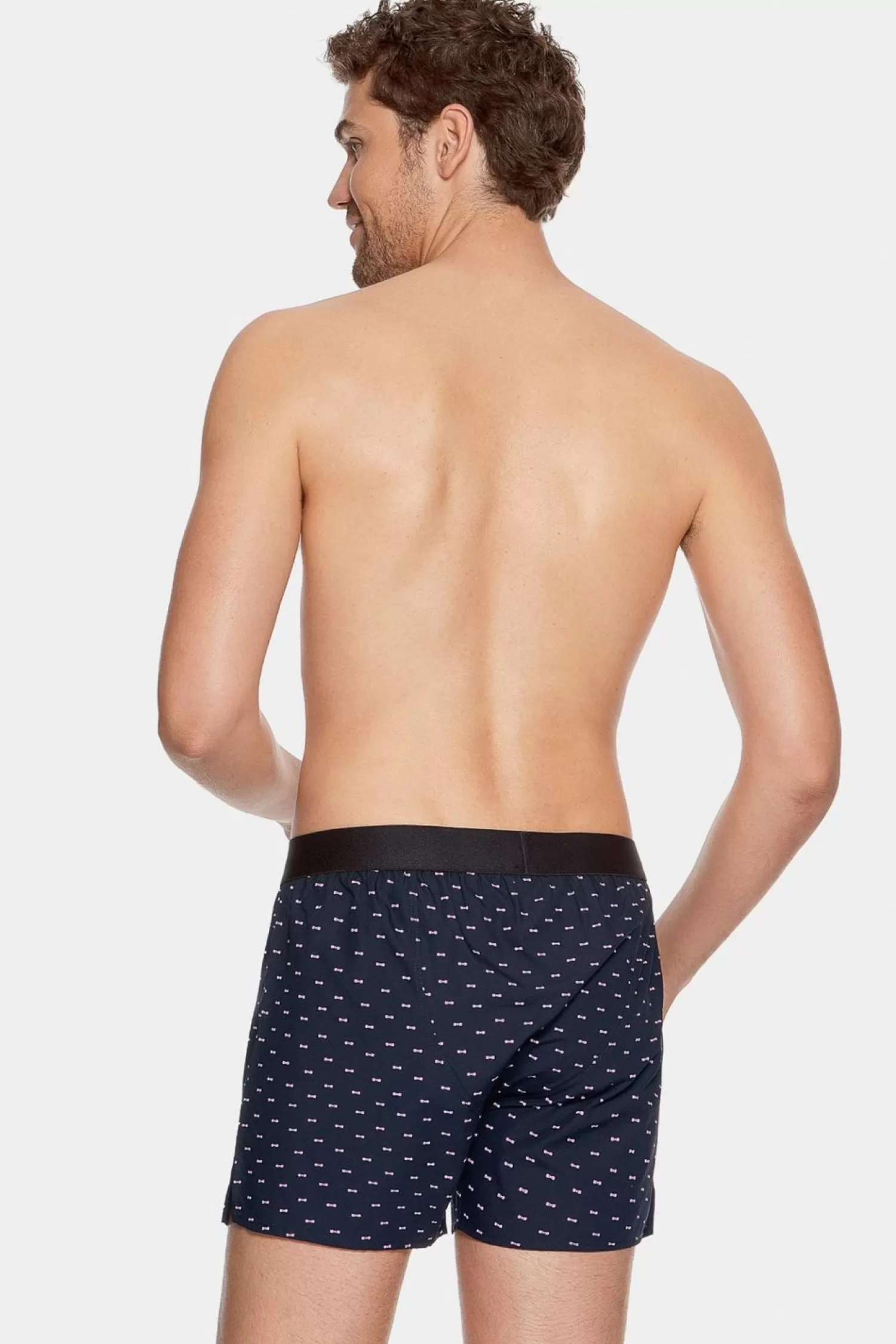 Eden Park Boxer A Micro Motifs Noeud Papillon Marine Et Blanc En Coton-Homme Sous-Vêtements