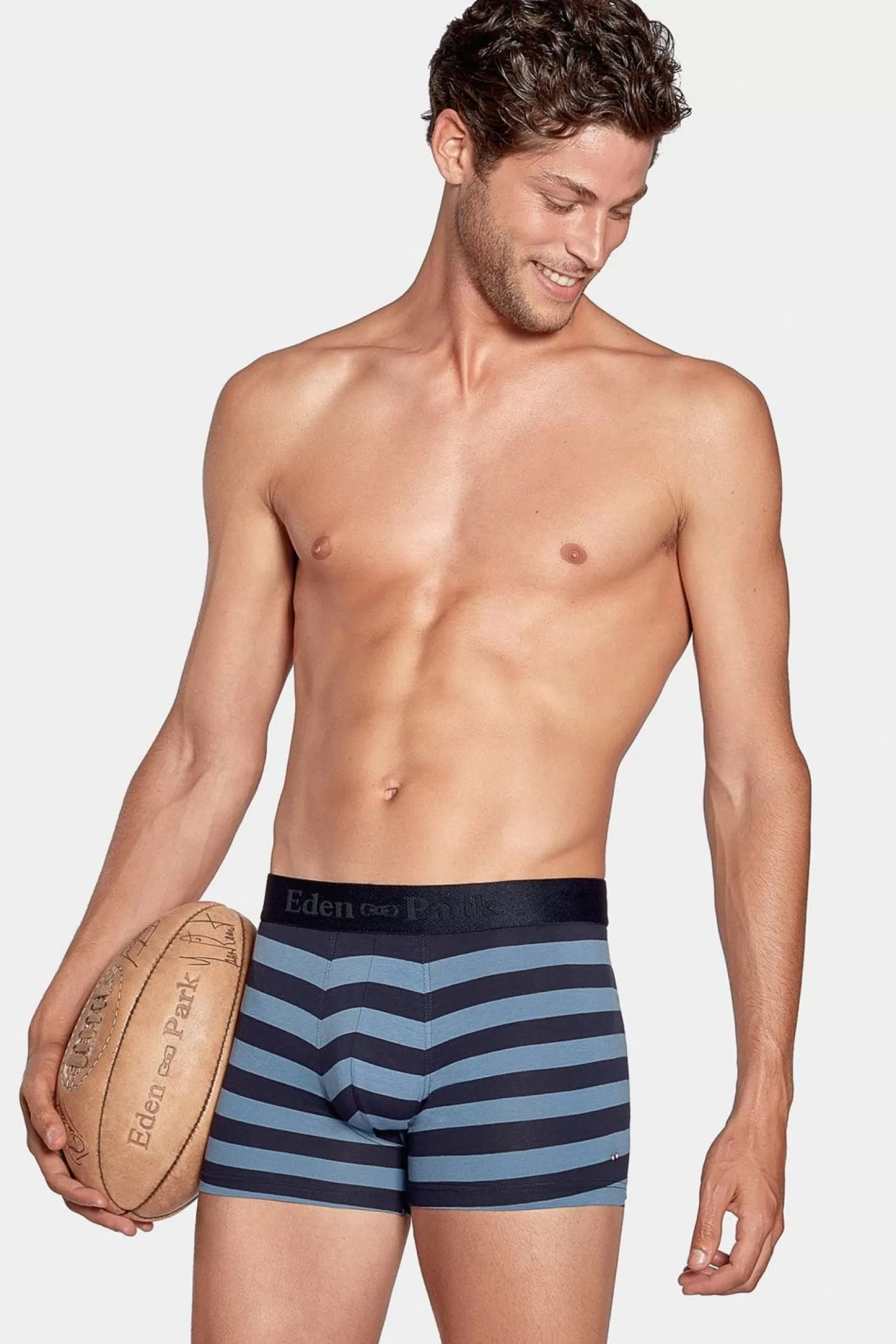 Eden Park Boxer Cercle Marine Et Bleu En Coton Stretch-Homme Sous-Vêtements