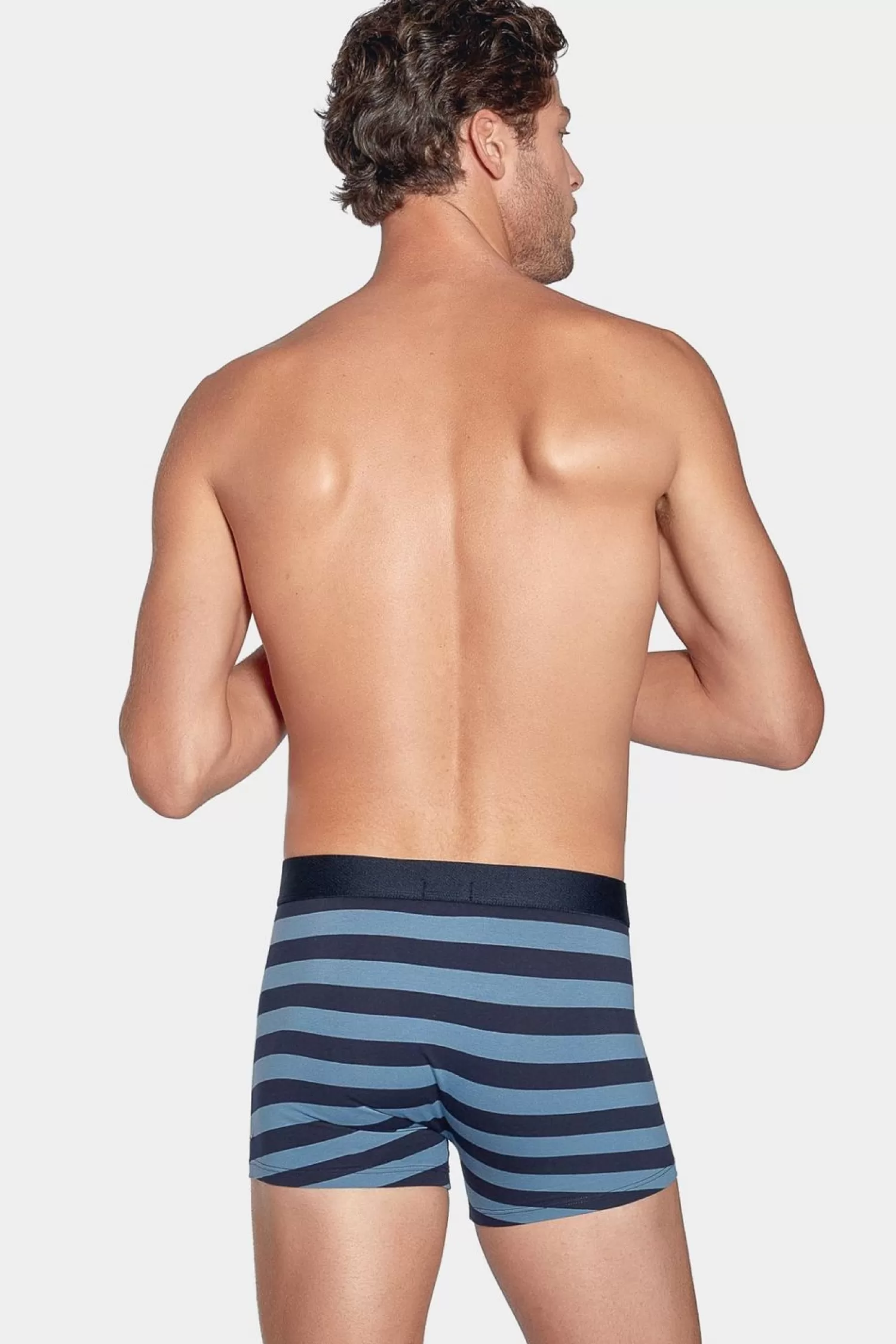 Eden Park Boxer Cercle Marine Et Bleu En Coton Stretch-Homme Sous-Vêtements