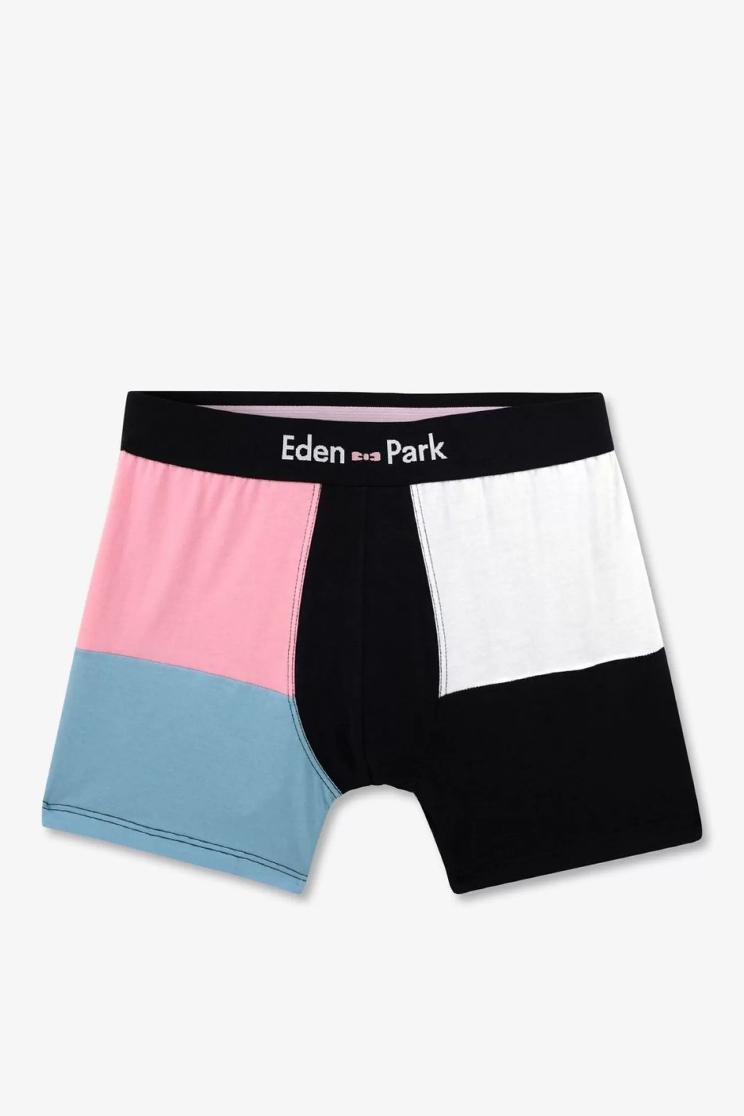 Eden Park Boxer Colorblock Marine Rose, Ciel Et Blanc En Coton Stretch-Homme Sous-Vêtements