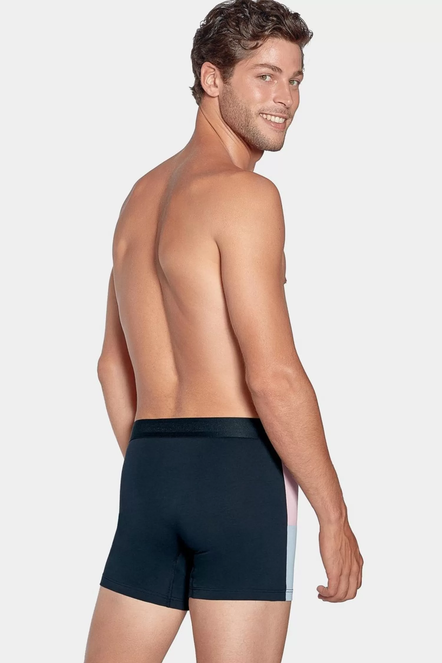 boxer_colorblock_marine_rose_ciel_et_blanc_en_coton_stretch_2.webp Eden Park Boxer Colorblock Marine Rose, Ciel Et Blanc En Coton Stretch-Homme Sous-Vêtements