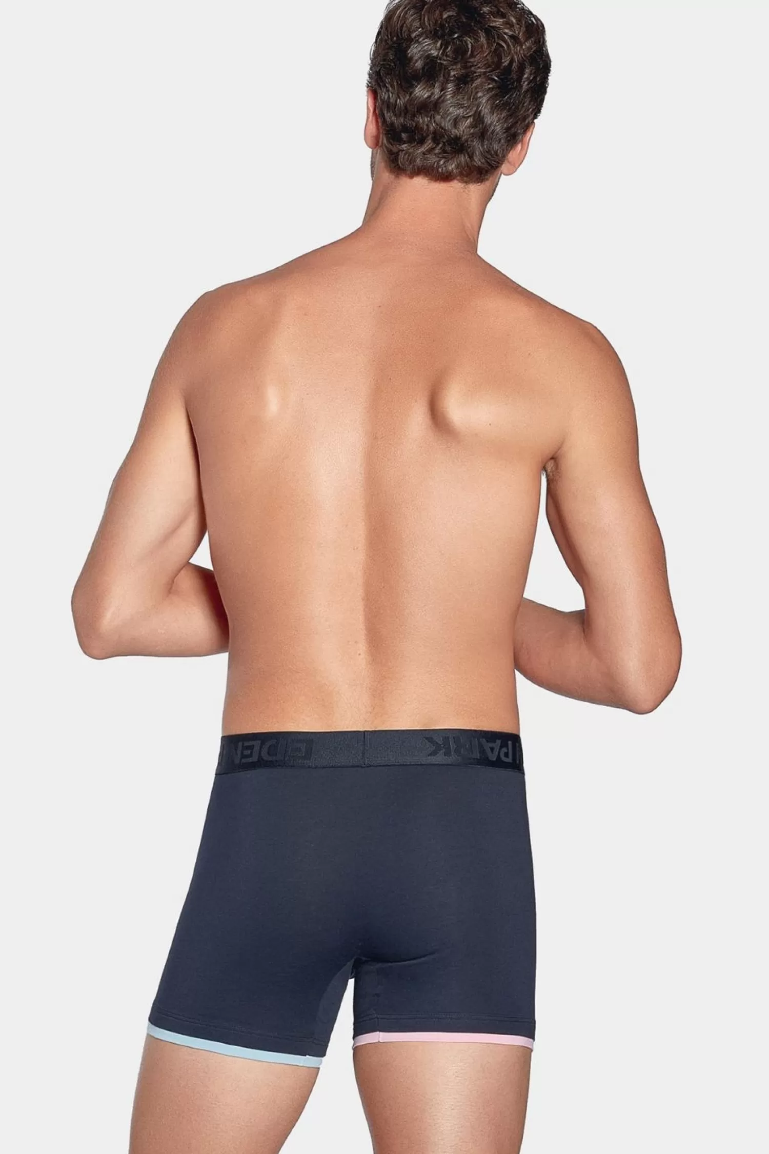 Eden Park Boxer Marine A Details Contrastes En Coton Stretch-Homme Sous-Vêtements