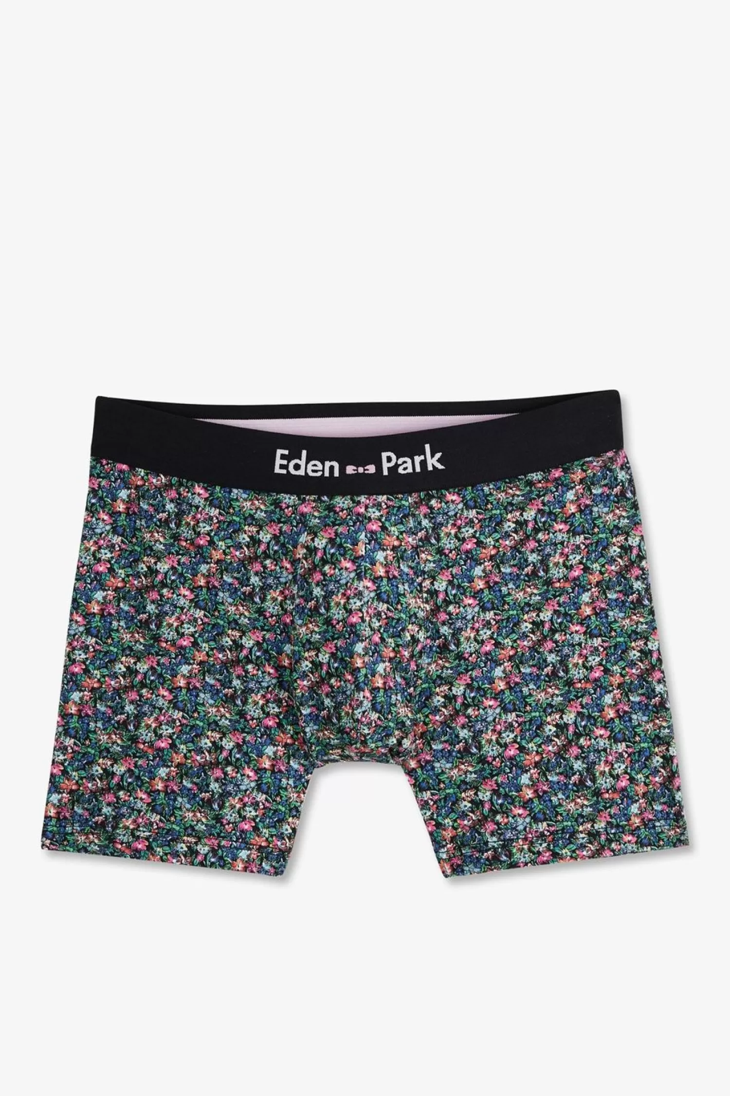 Eden Park Boxer Vert Micro Imprime Fleurs En Coton Stretch-Homme Sous-Vêtements