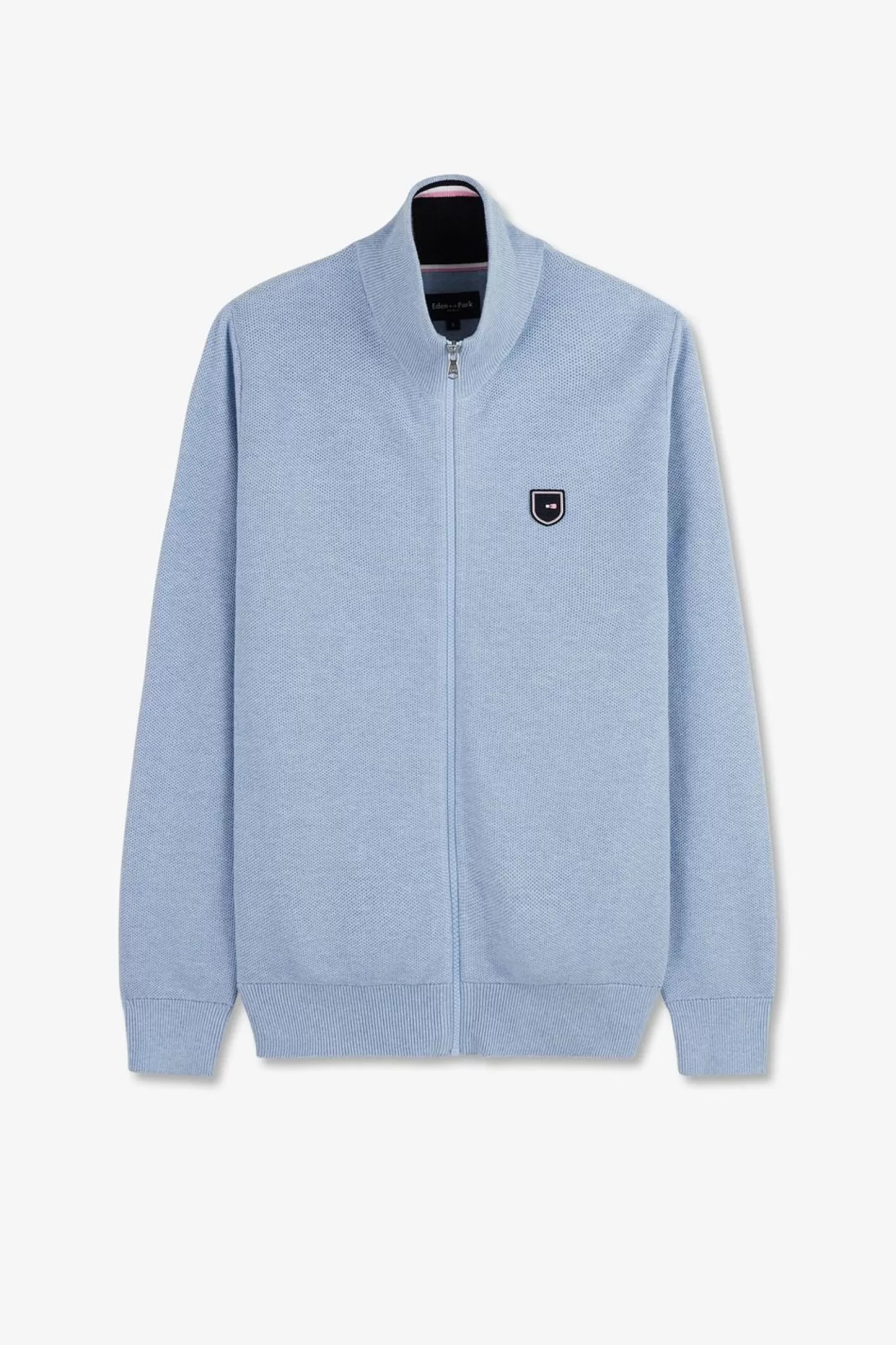 Eden Park Cardigan Zippe Bleu-Homme Cardigans