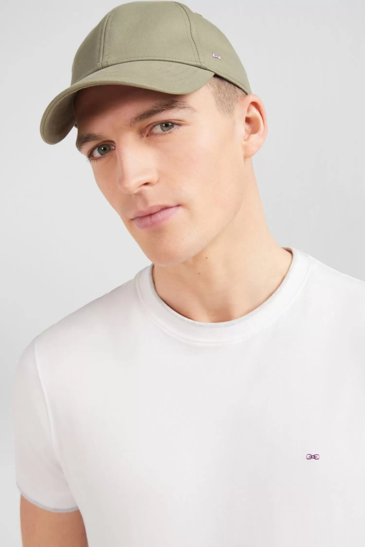 Eden Park Casquette Beige Fonce En Toile De Coton Broderie Noeud Papillon-Homme Casquettes