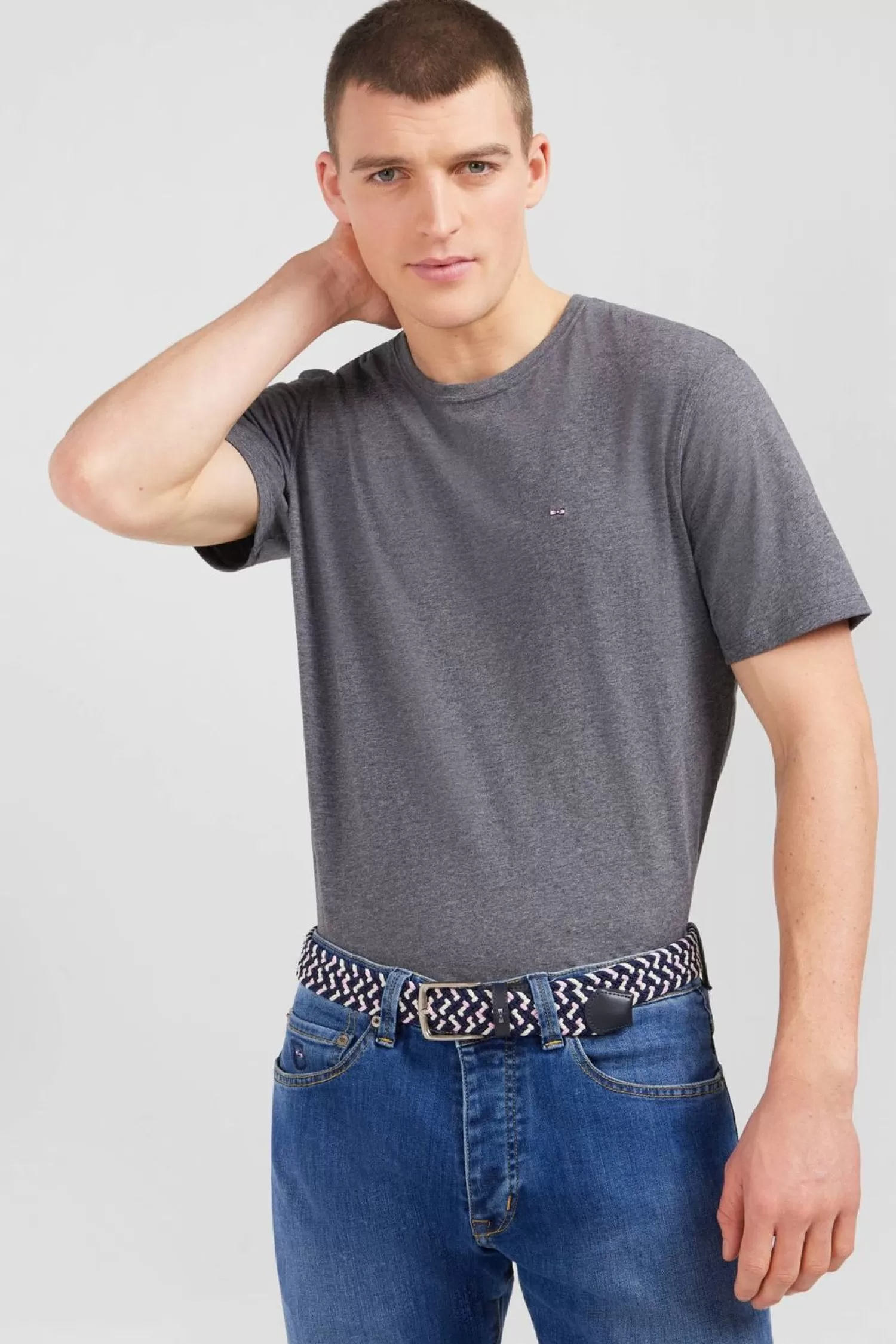 Eden Park Ceinture Tressee Elastique Tricolore Rose-Homme Ceintures