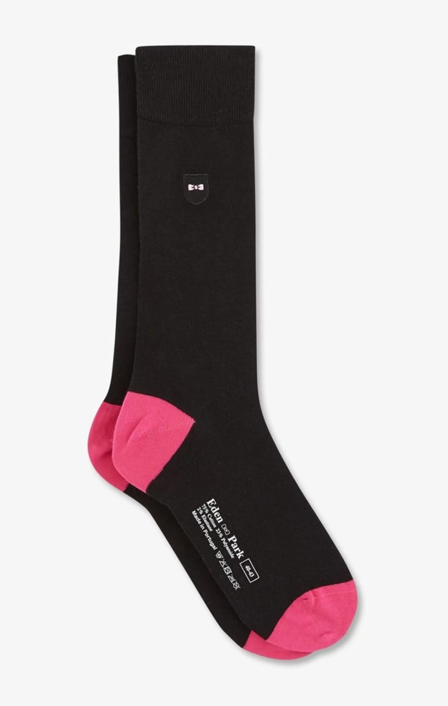 Eden Park Chaussettes Montantes Noires Color-Block-Homme Chaussettes