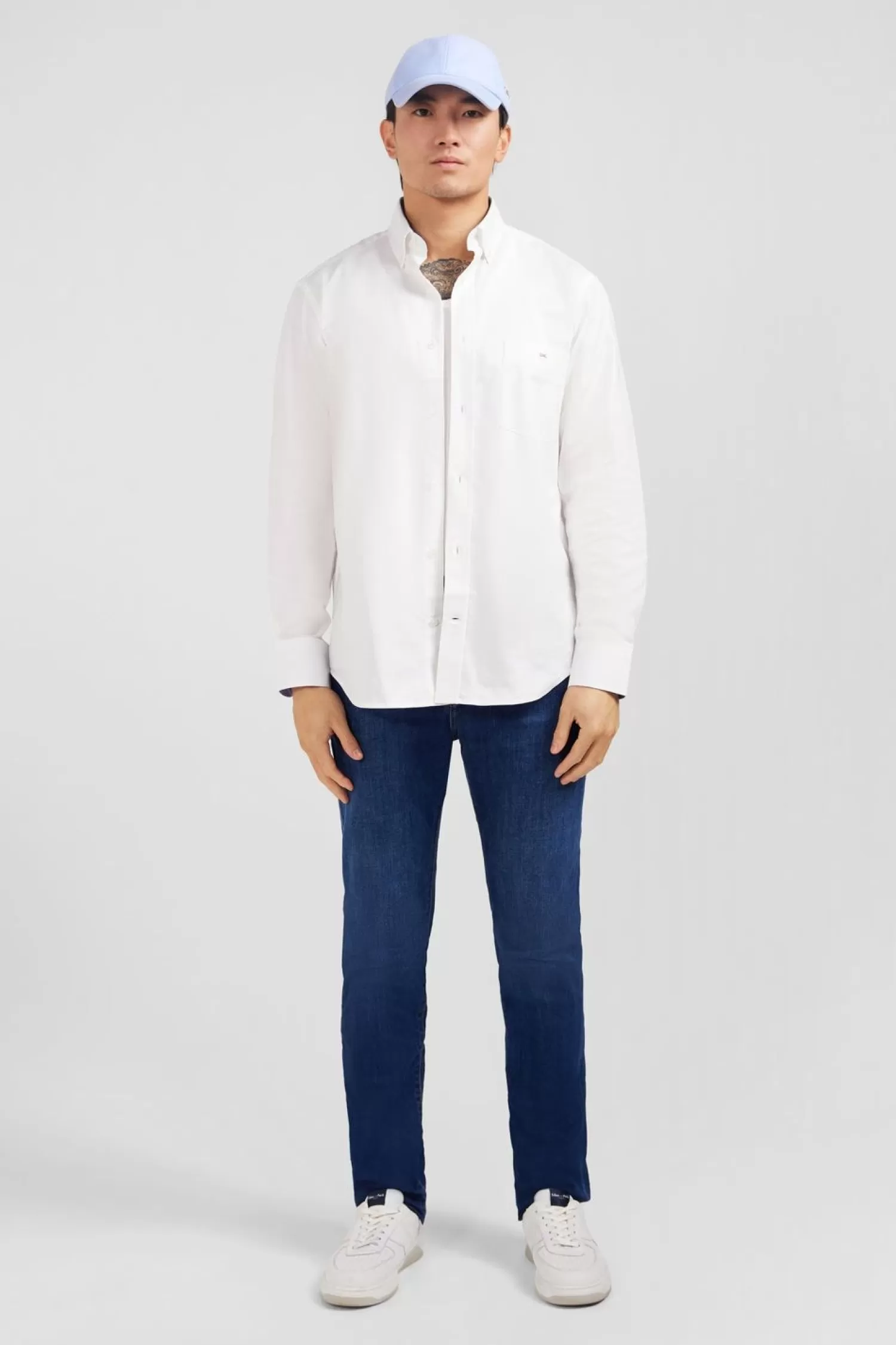 Eden Park Chemise Blanche Unie En Coton-Homme Chemises