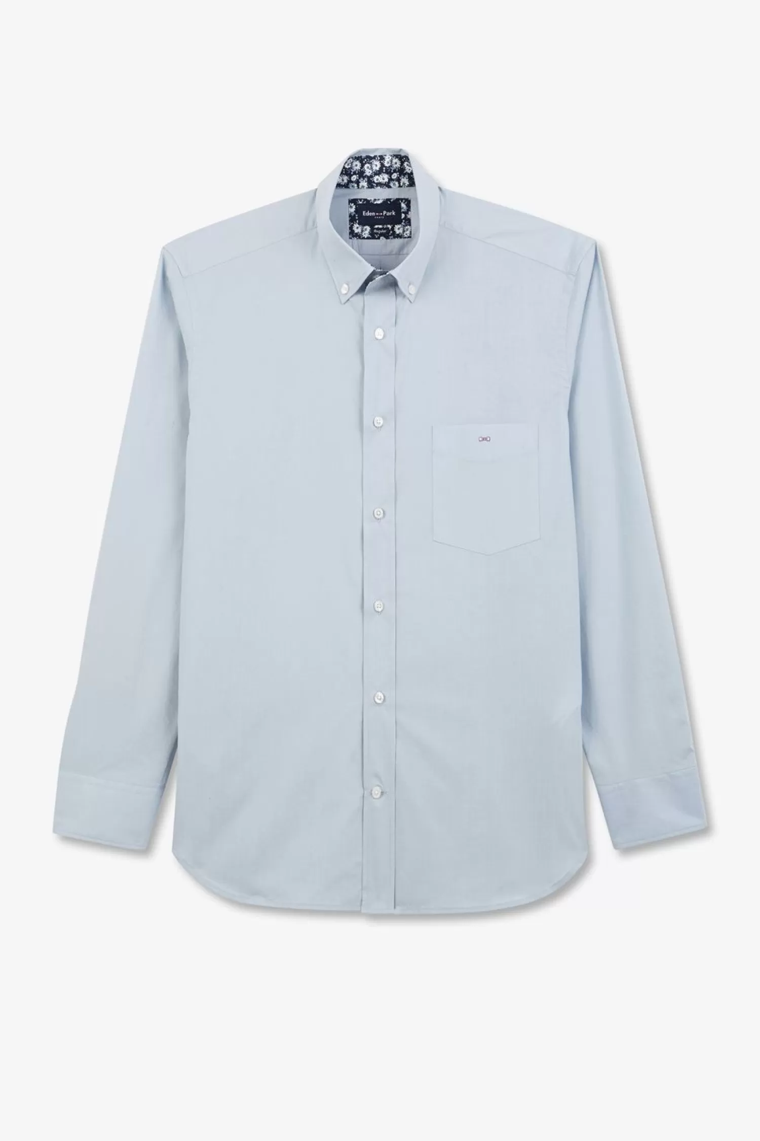 Eden Park Chemise Bleu Clair A Coudieres Fleuries-Homme Chemises