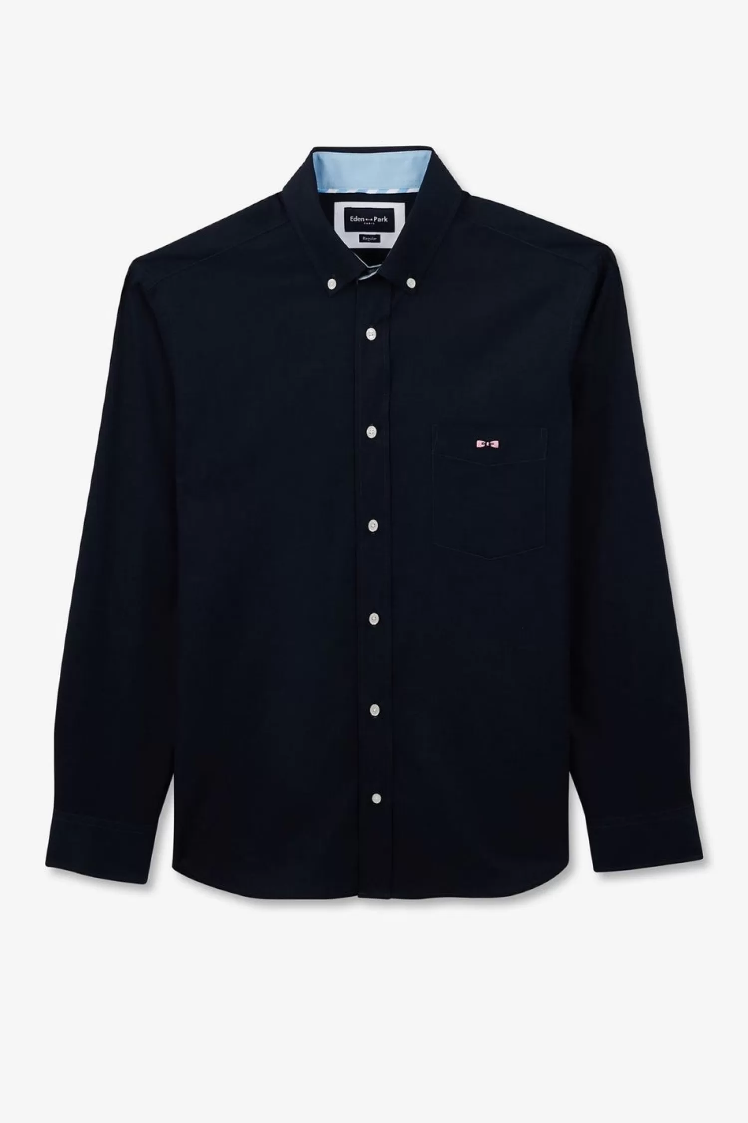 Eden Park Chemise Bleu Fonce A Broderie -Homme Chemises