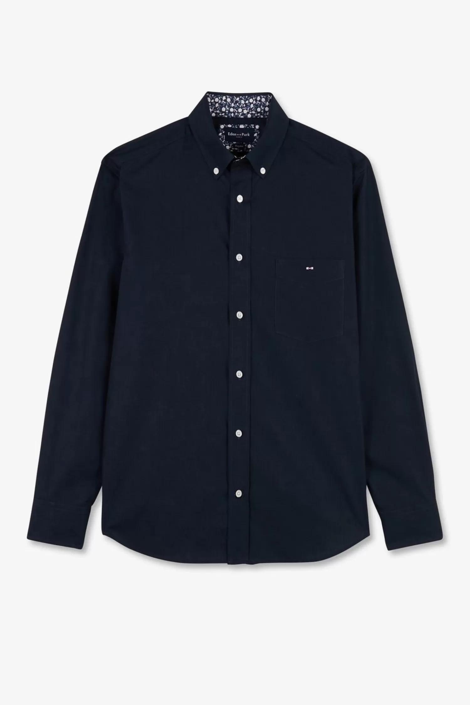 Eden Park Chemise Bleu Marine A Details Fleuris-Homme Chemises