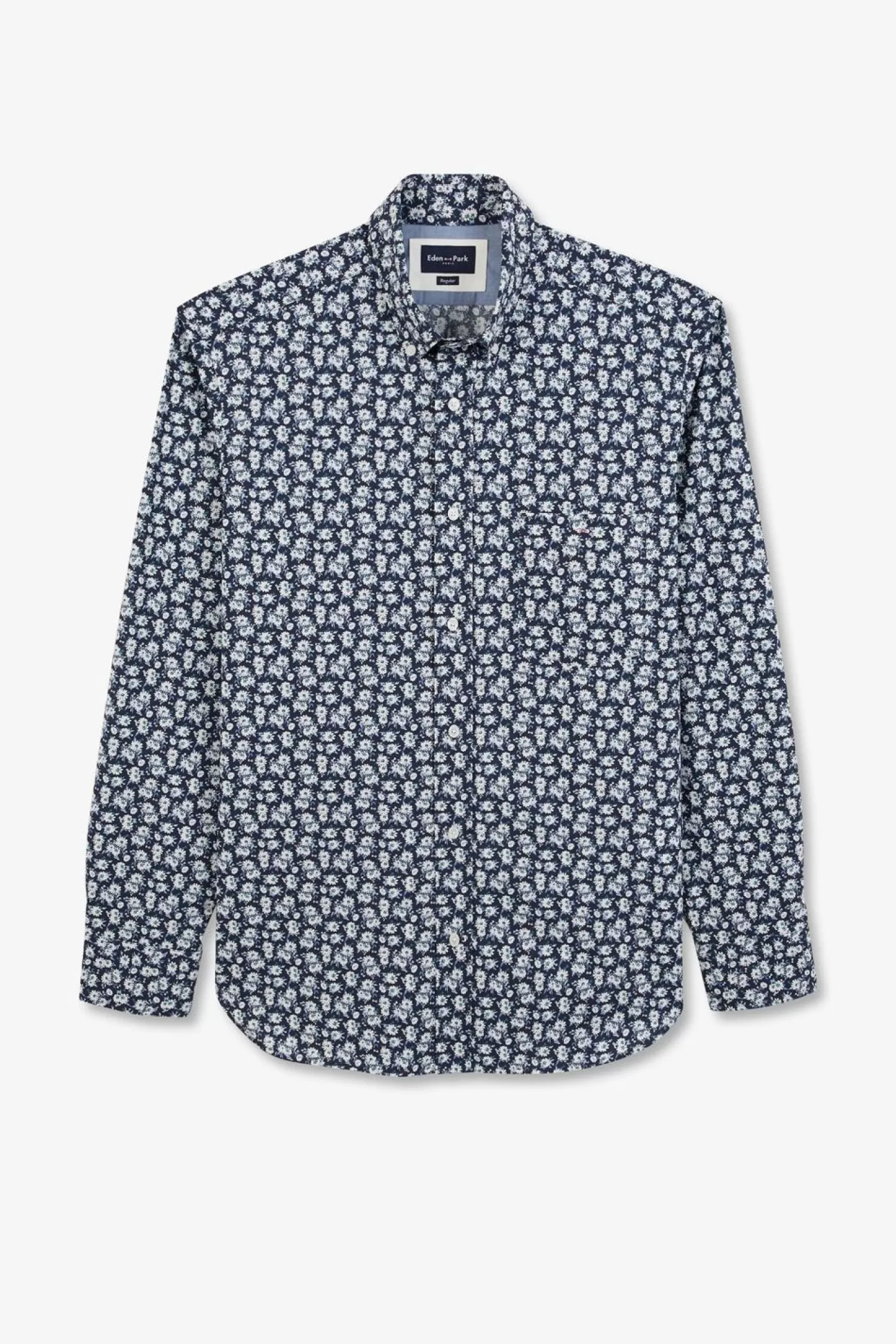 Eden Park Chemise Bleu Marine Imprimee Exclusif Fleurs-Homme Chemises