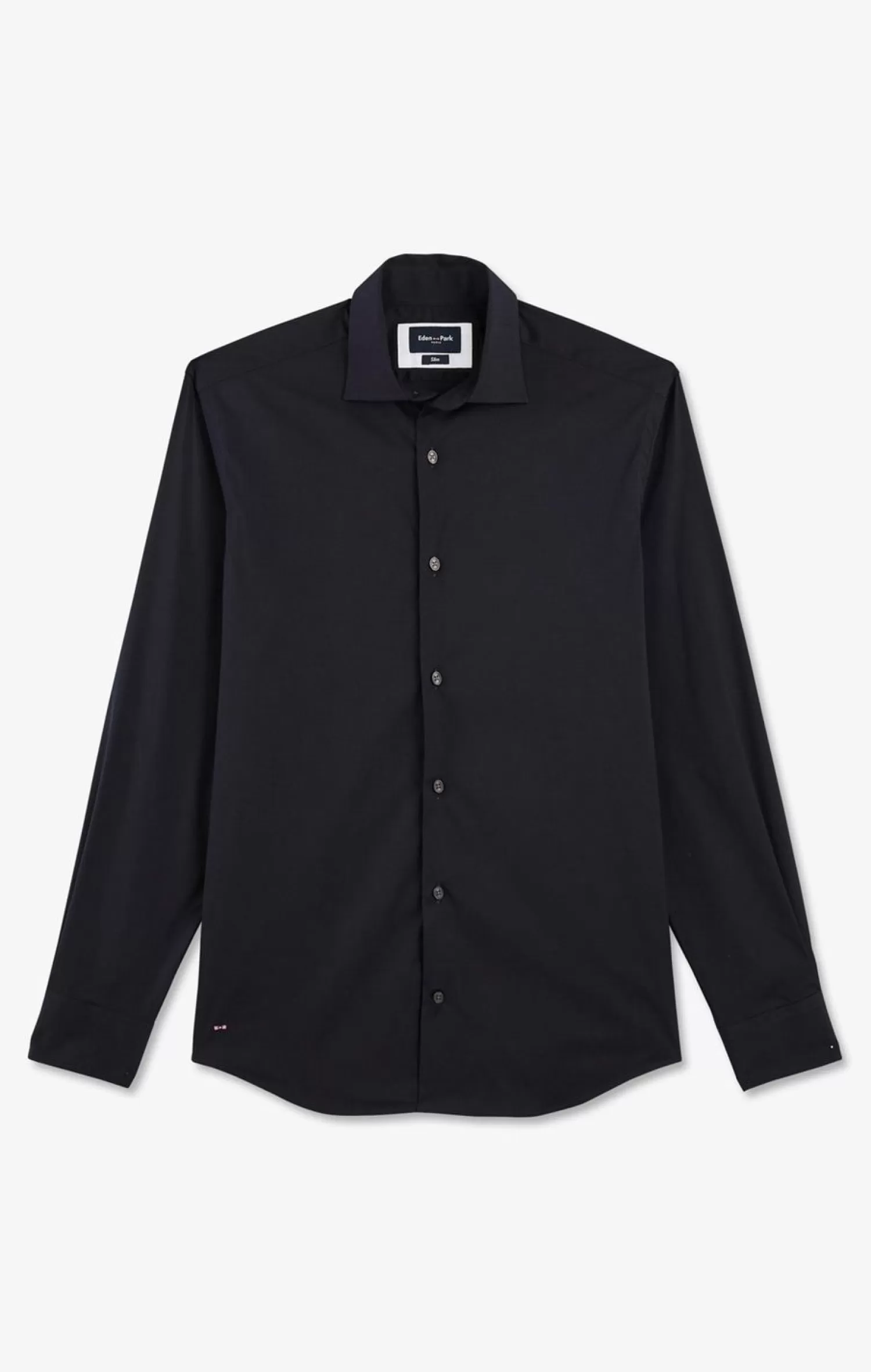 Eden Park Chemise Bleu Marine Slim En Popeline Stretch-Homme Chemises