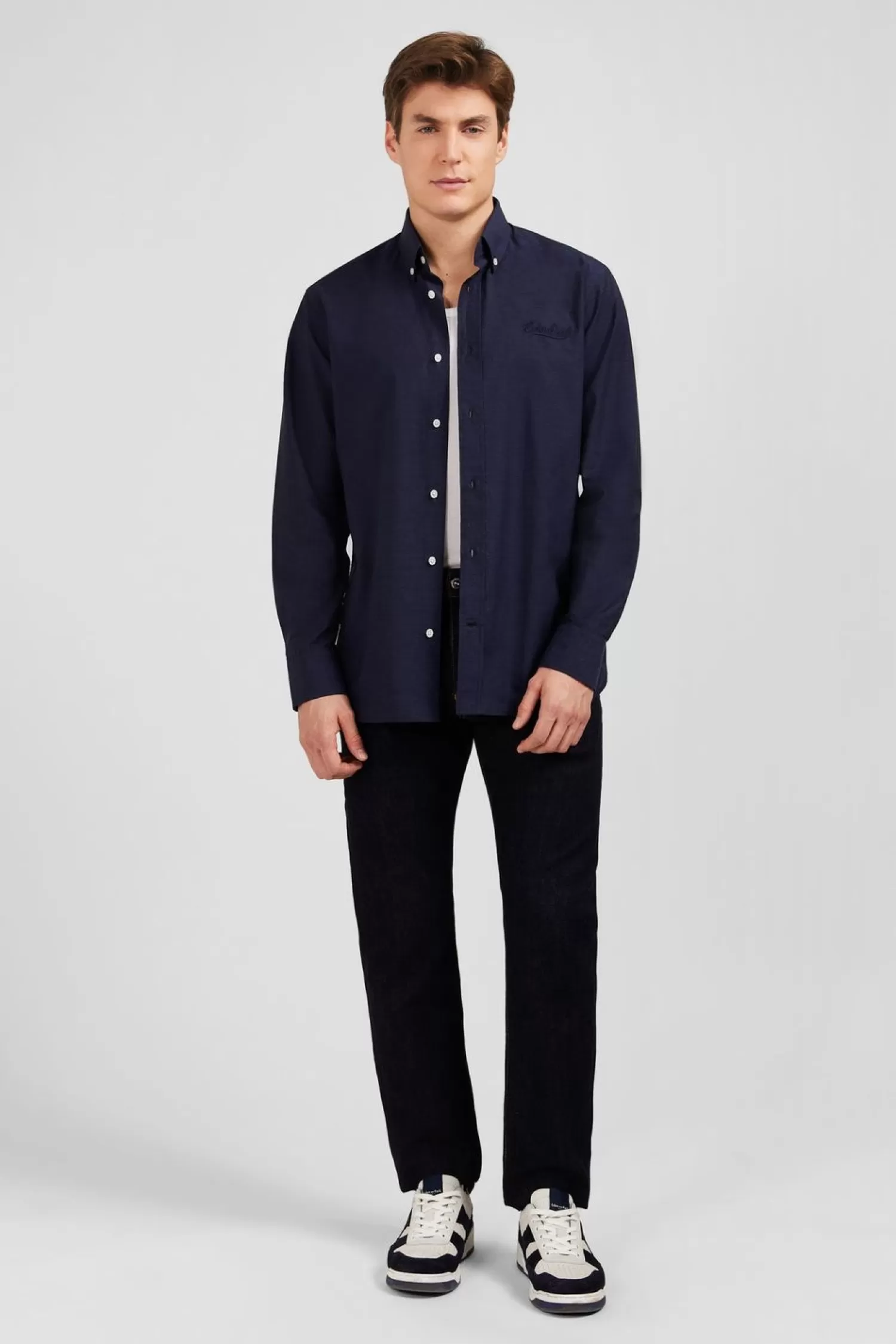 Eden Park Chemise Bleu Marine Unie-Homme Chemises