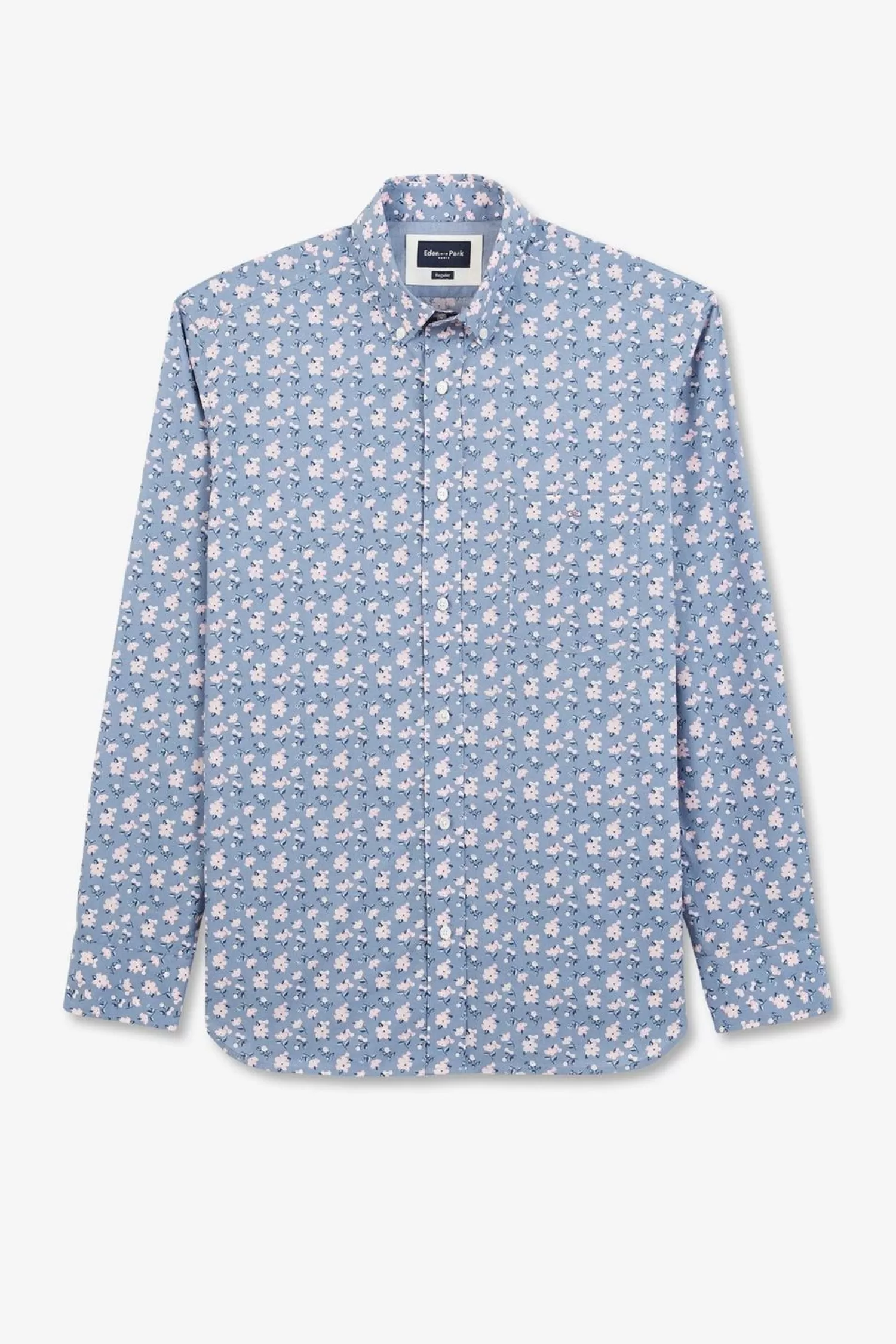 Eden Park Chemise Bleue Imprimee Exclusif Fleurs-Homme Chemises