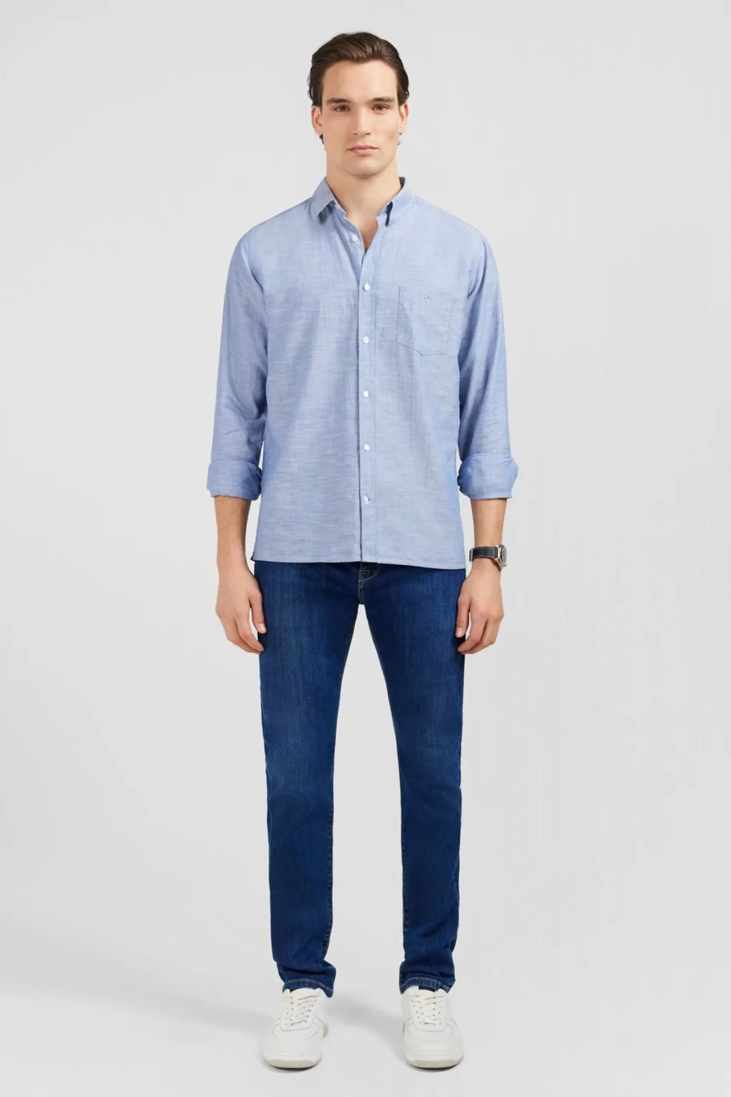 Eden Park Chemise Bleue Unie-Homme Chemises