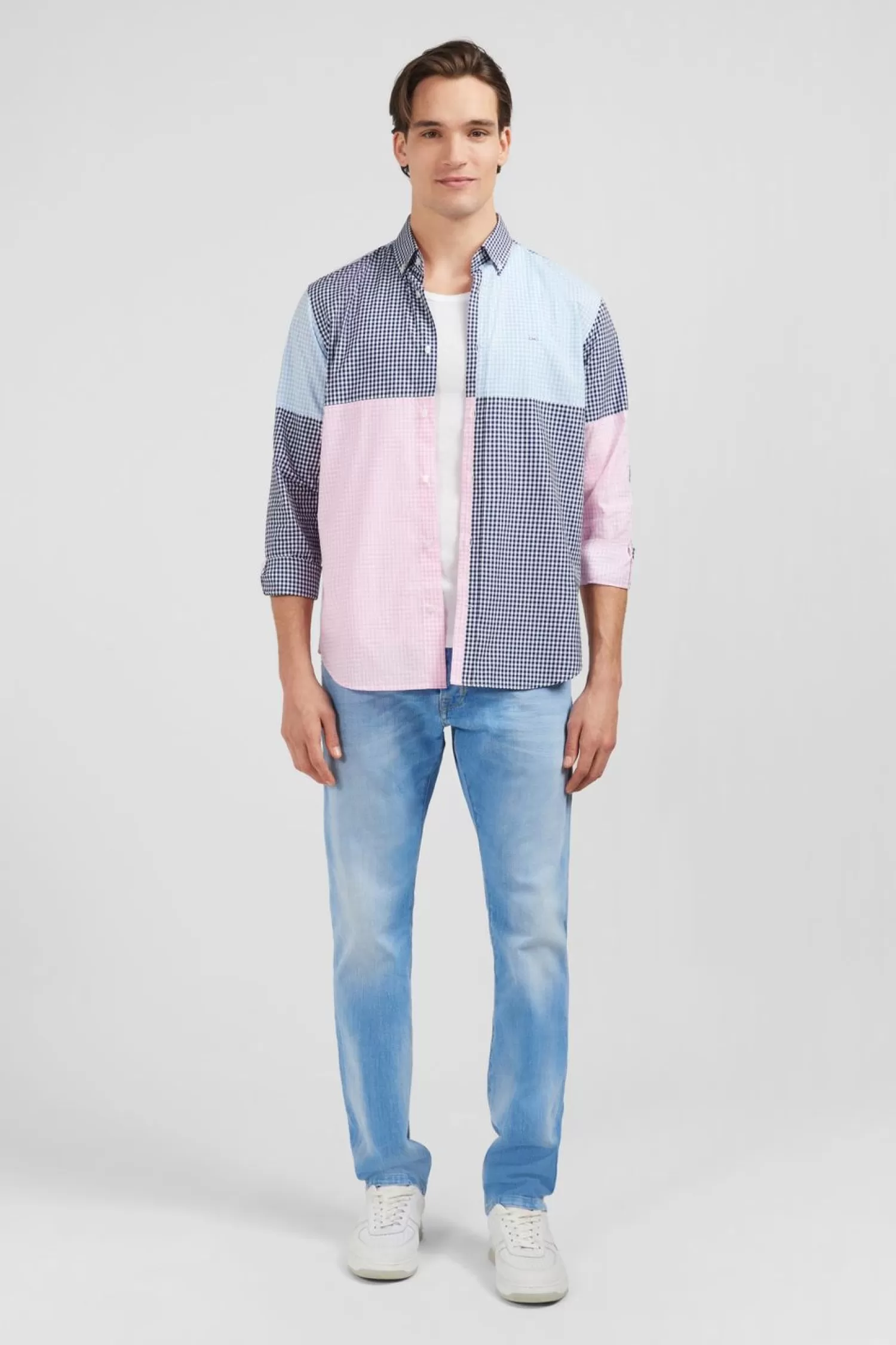 Eden Park Chemise Colorblock A Carreaux-Homme Chemises