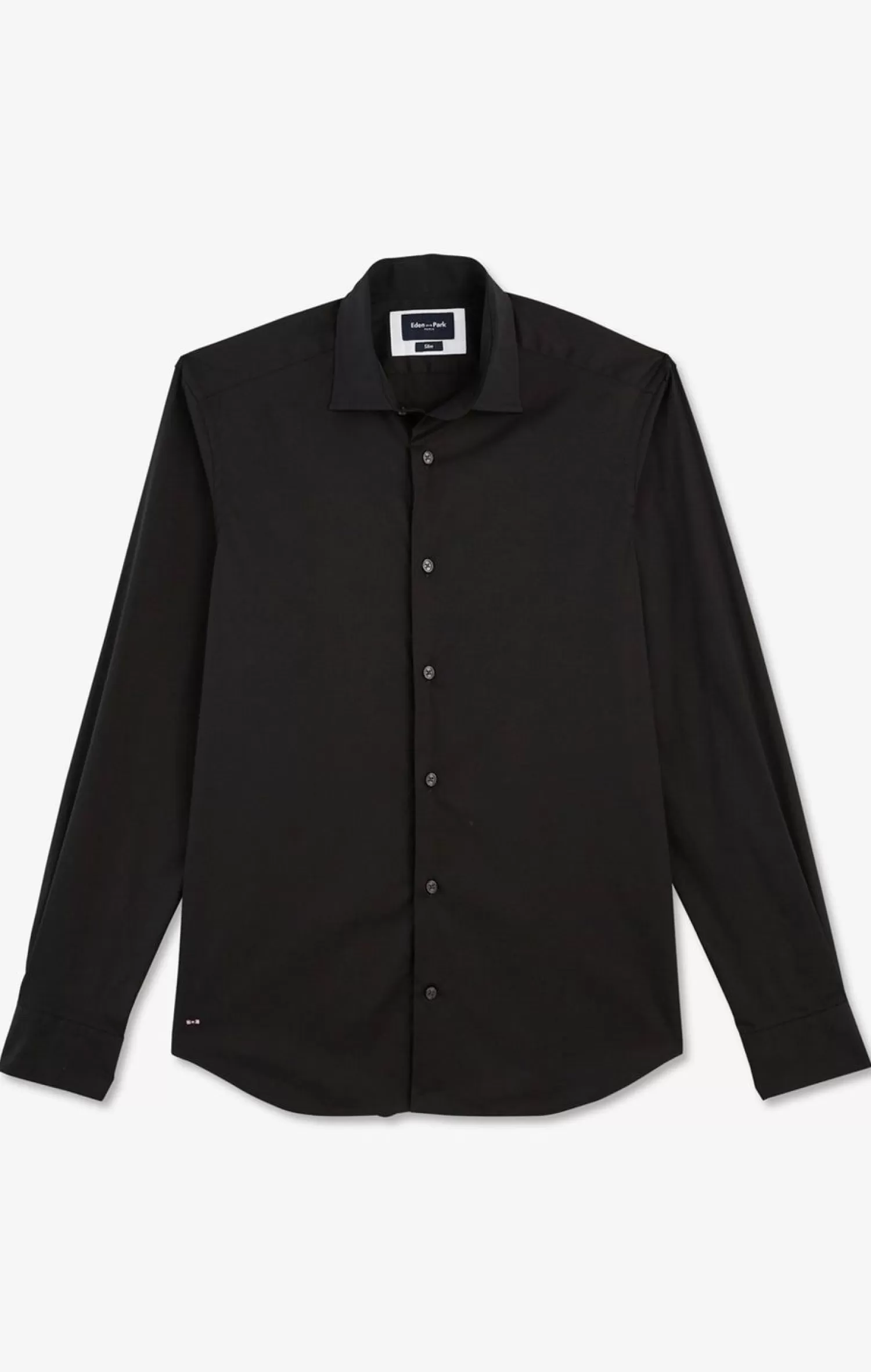 Eden Park Chemise Noir Slim En Popeline Stretch-Homme Chemises