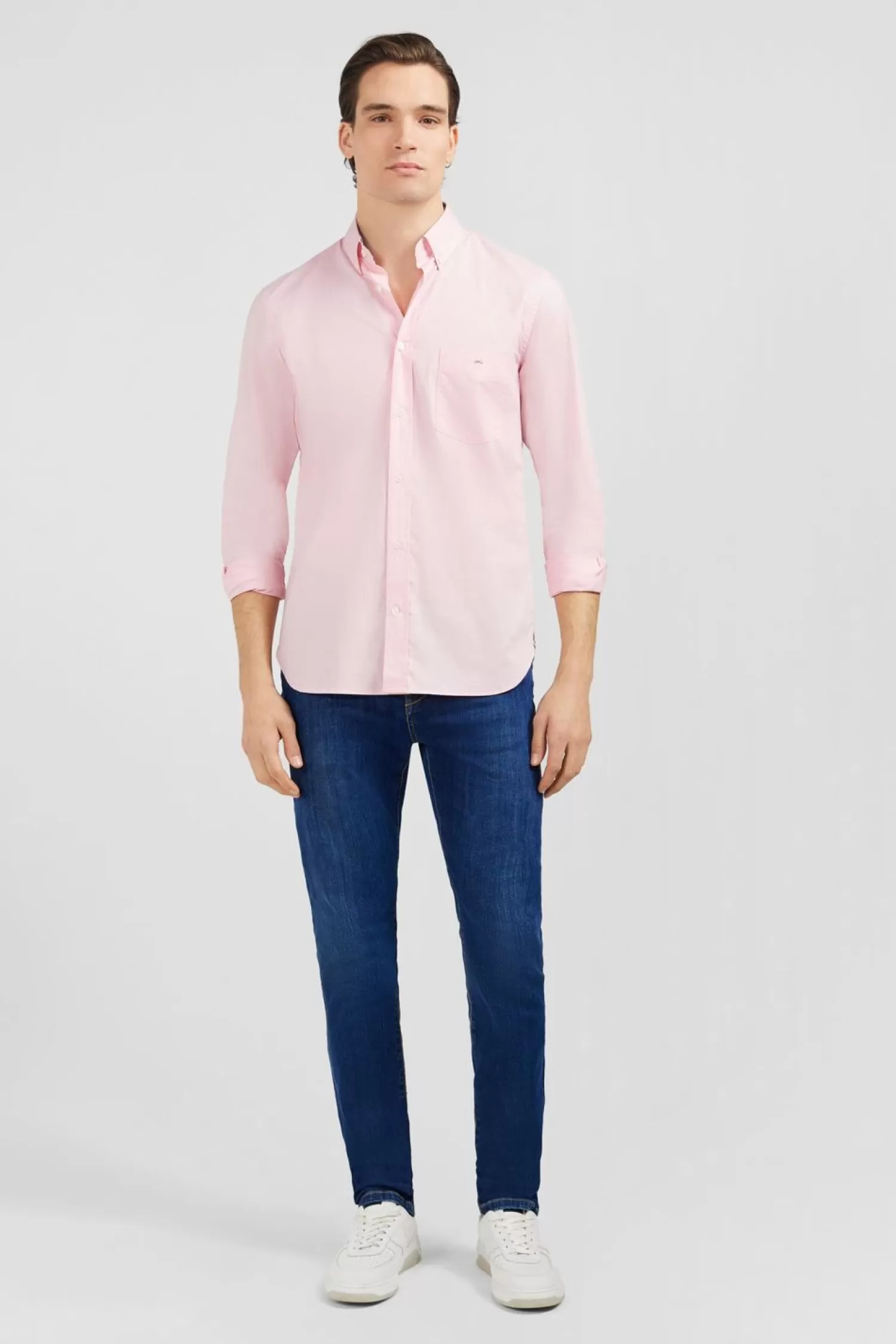 Eden Park Chemise Rose A Coudieres Fleuries-Homme Chemises