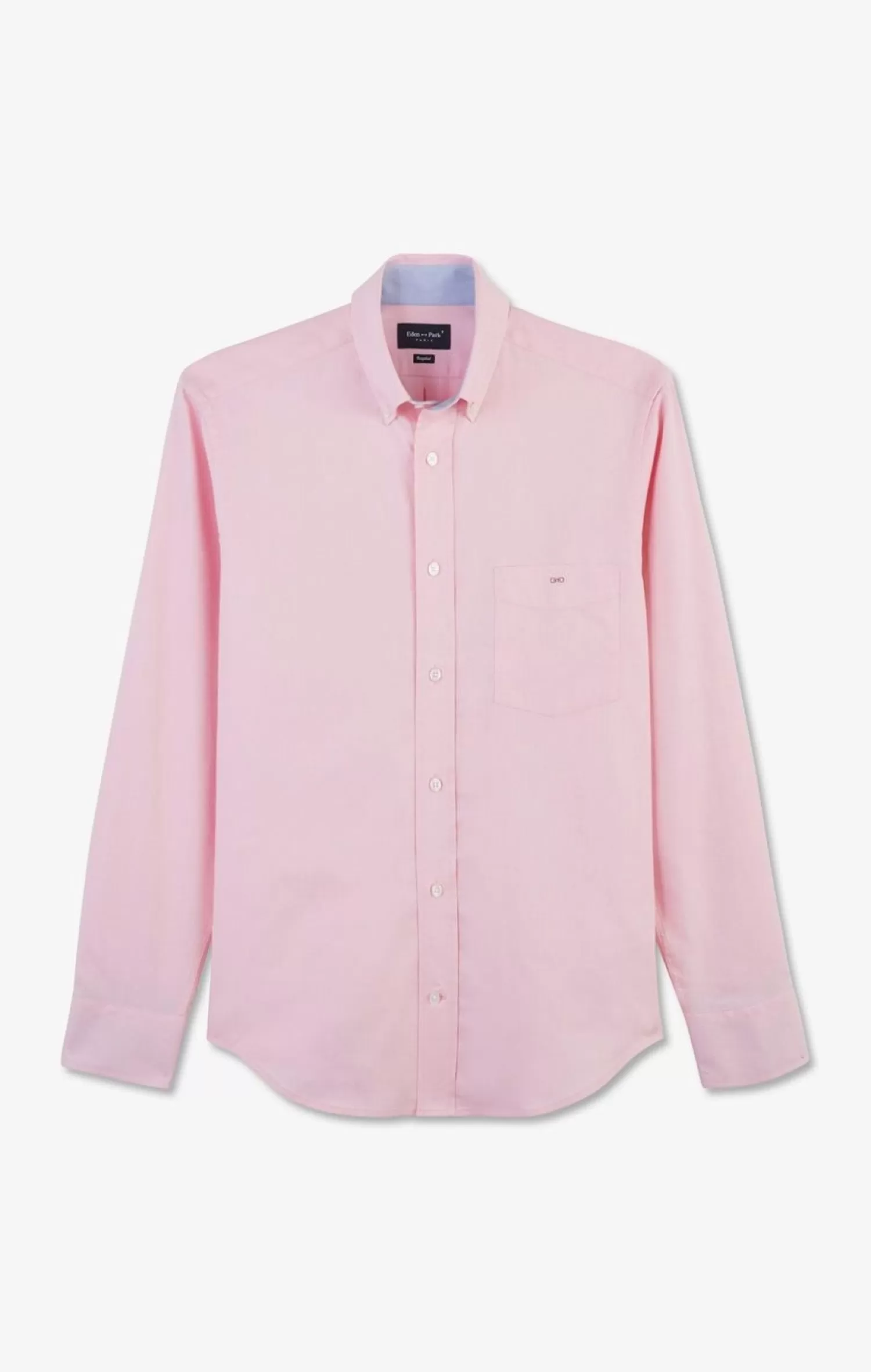 Eden Park Chemise Rose Unie En Coton-Homme Chemises