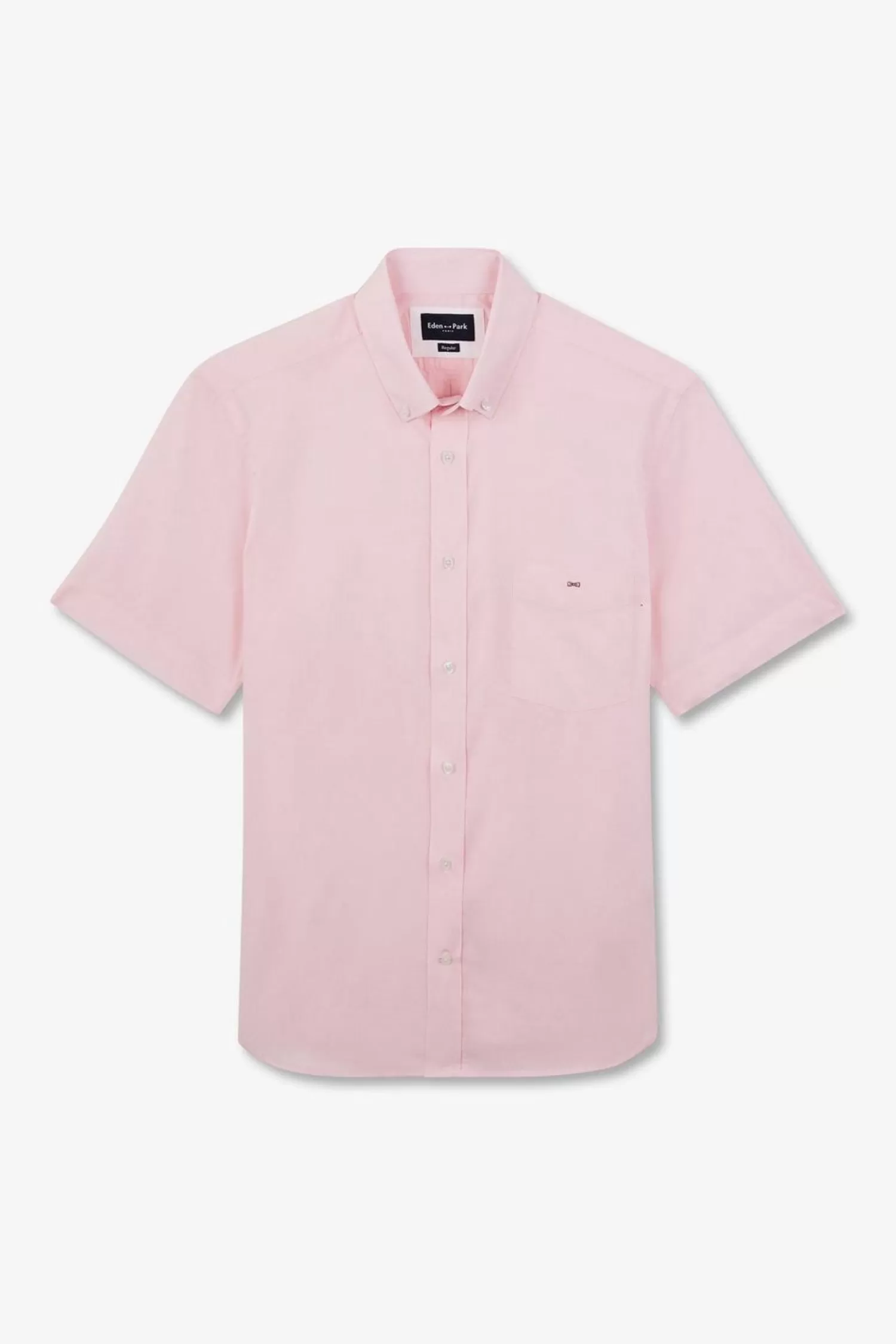 Eden Park Chemisette Rose En Coton Dobby-Homme Chemisettes