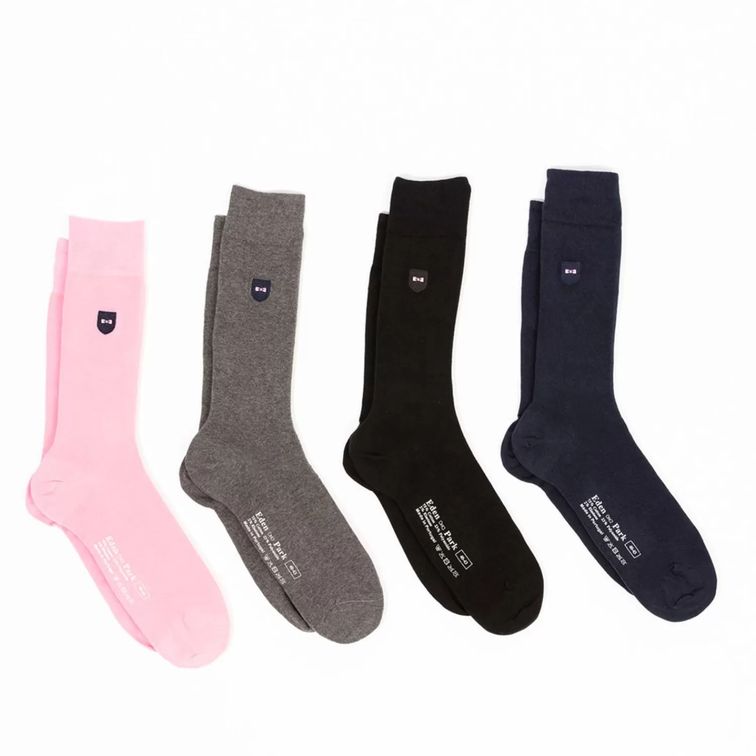 Eden Park Coffret De Quatre Paires De Chaussettes Unies-Homme Chaussettes