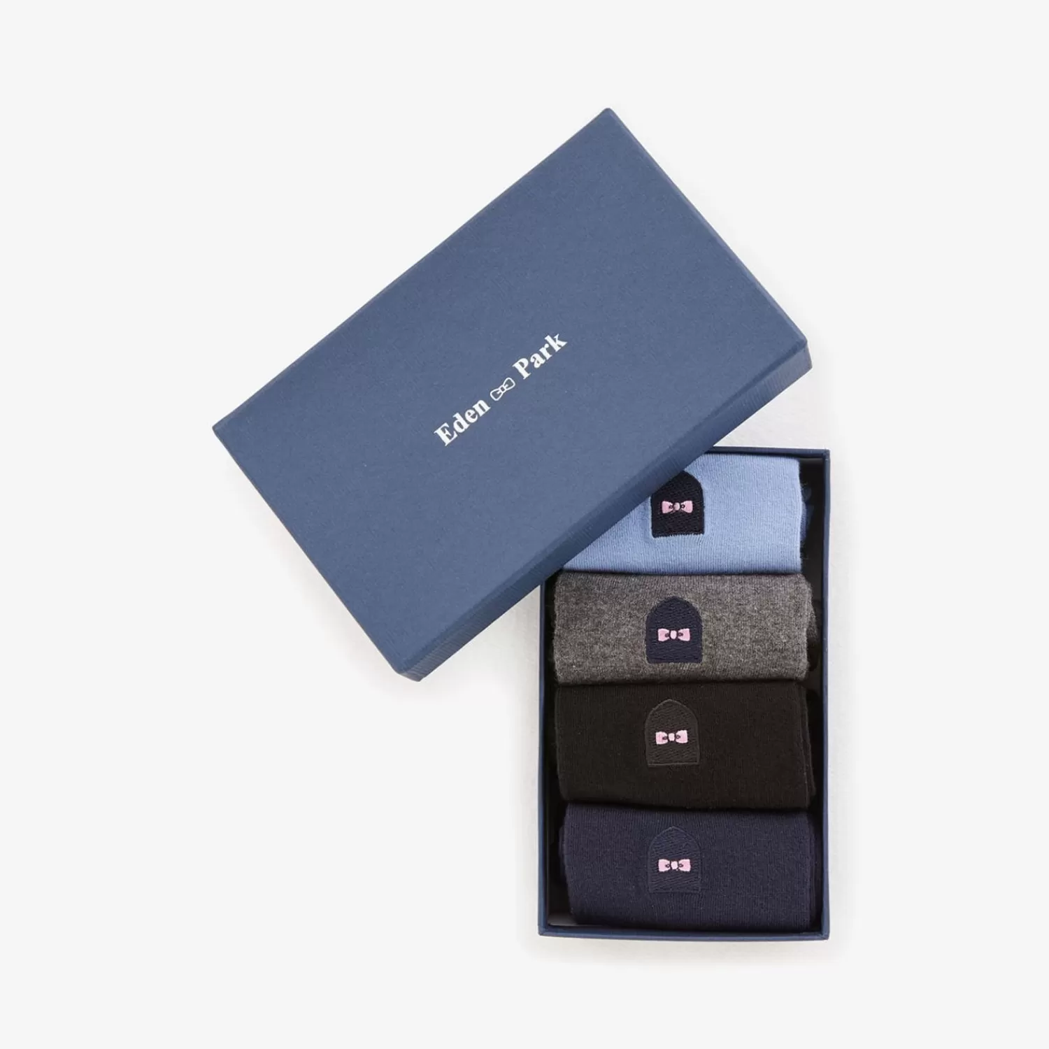 Eden Park Coffret De Quatre Paires De Chaussettes Unies-Homme Chaussettes