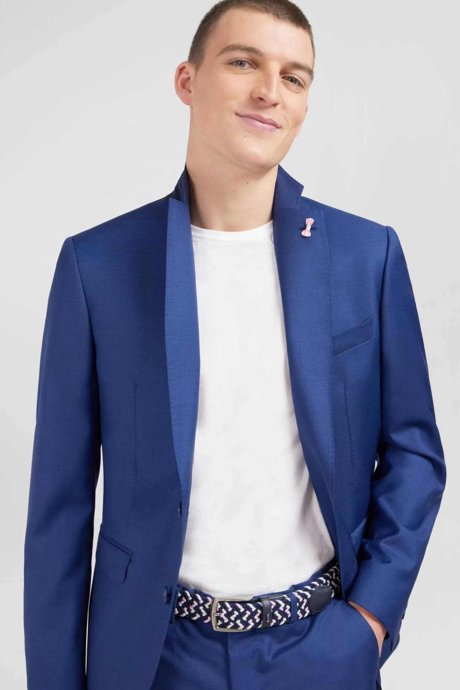 Eden Park Costume Regular En Laine Bleu-Homme Blazers Et Costumes