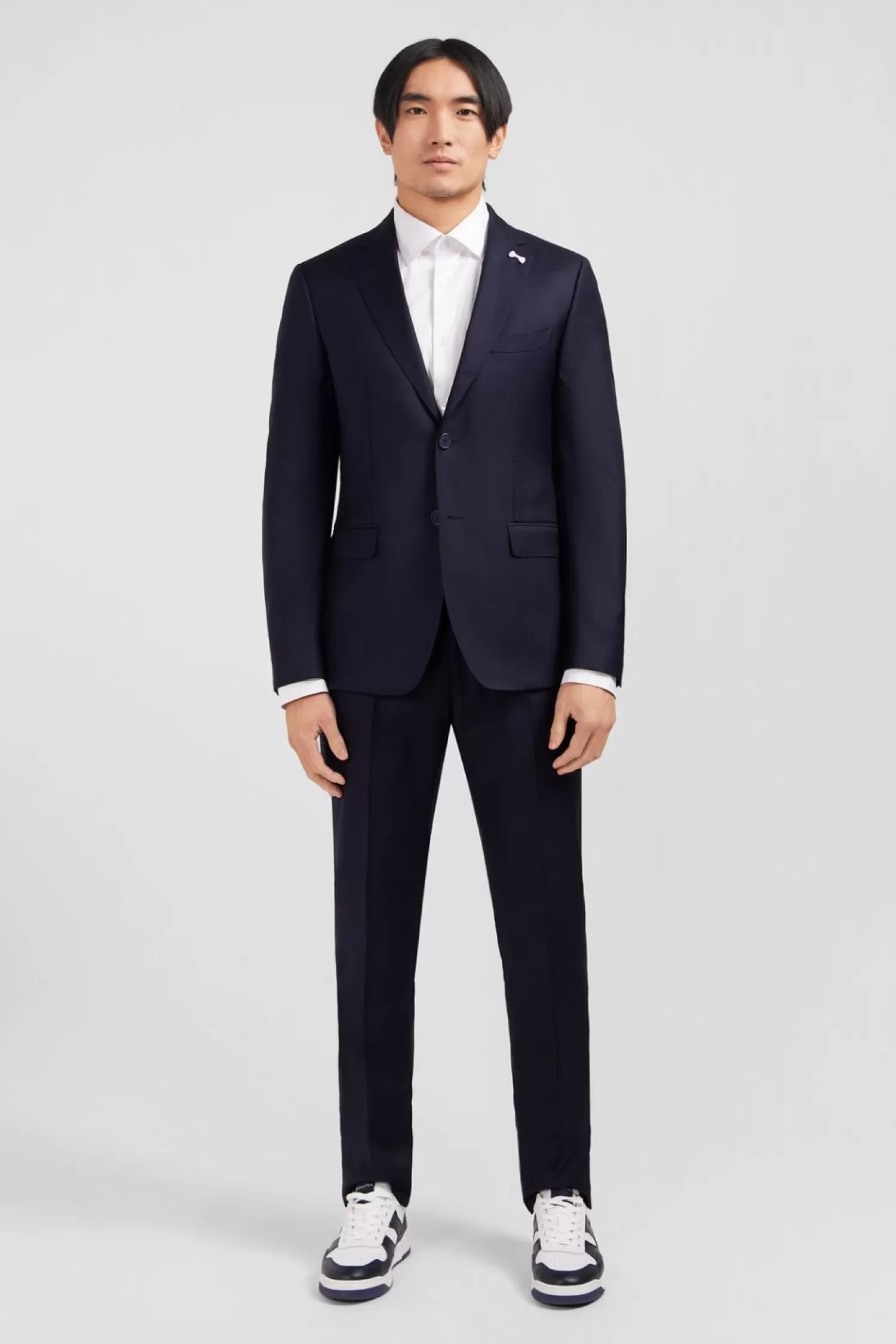 Eden Park Costume Slim En Laine Bleu Marine-Homme Blazers Et Costumes