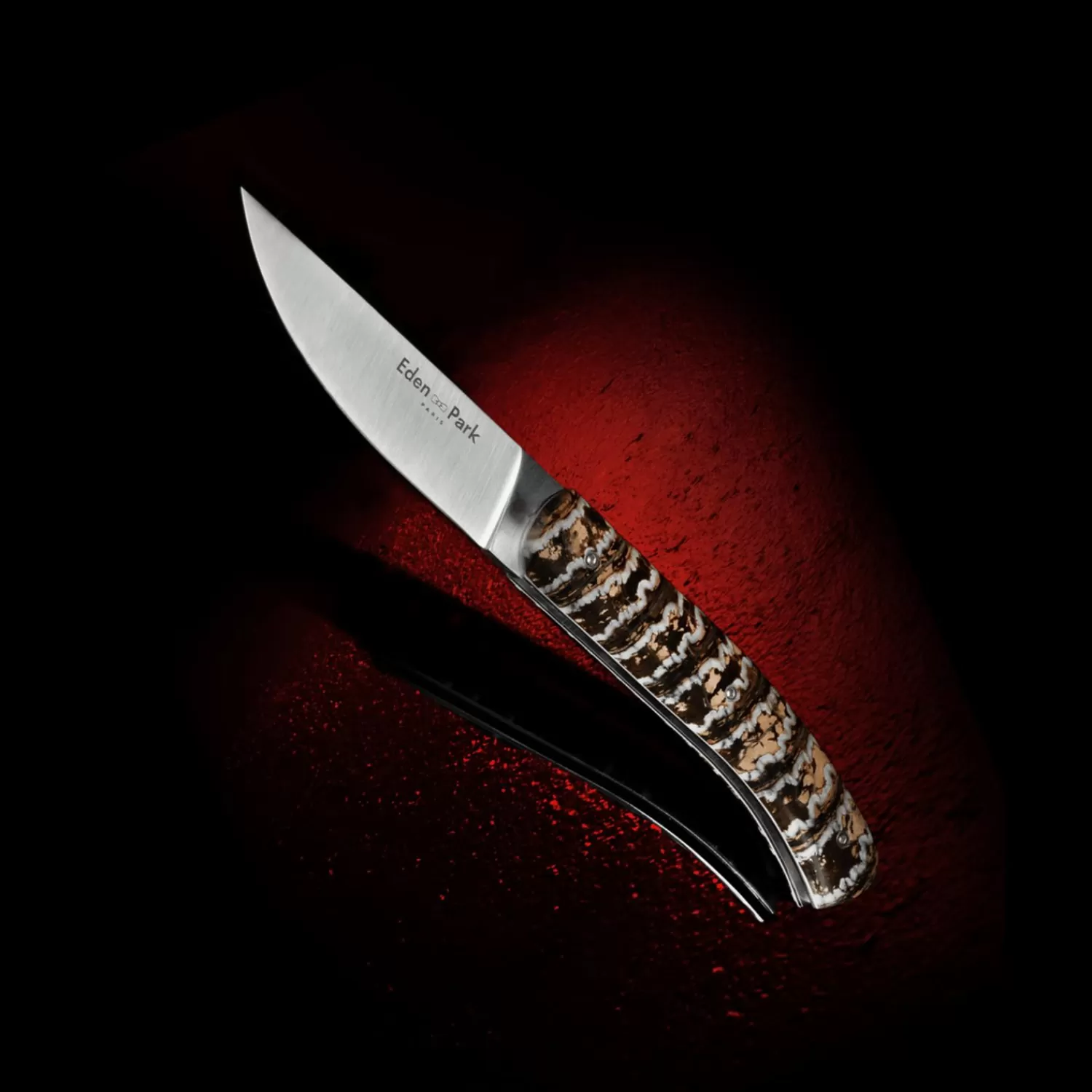 Eden Park Couteau De Poche Avec Manche En Molaire De Mammouth Beige- Art De La Table