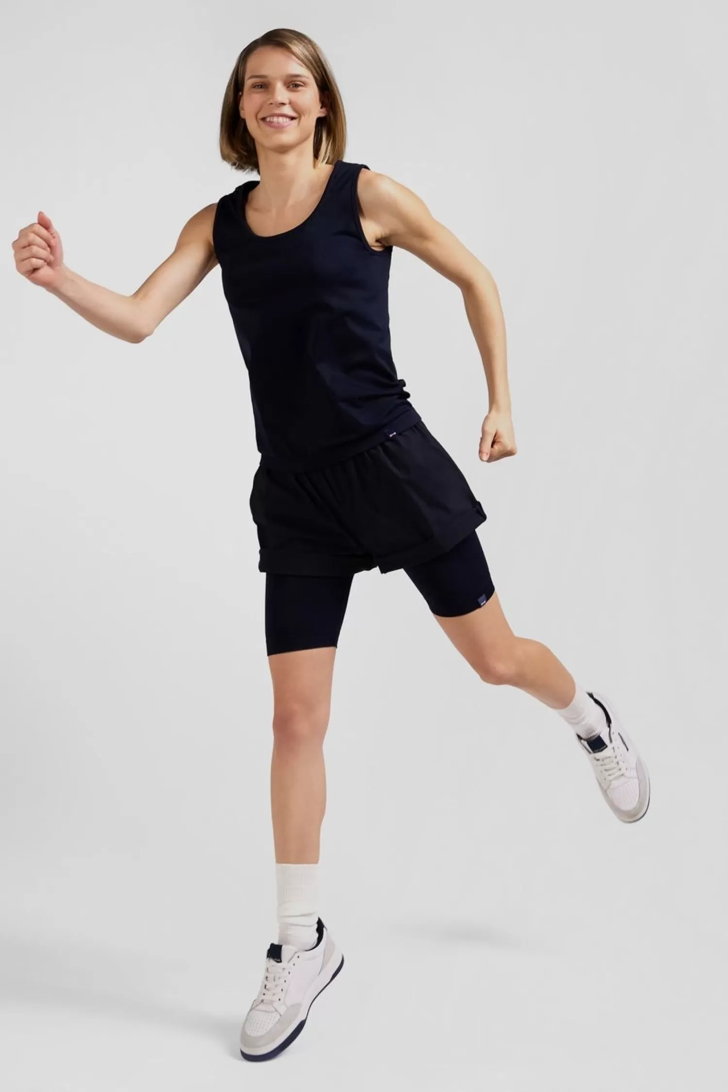 Eden Park Cycliste De Sport Stretch Bleu Marine-Femme Pantalons Et Shorts