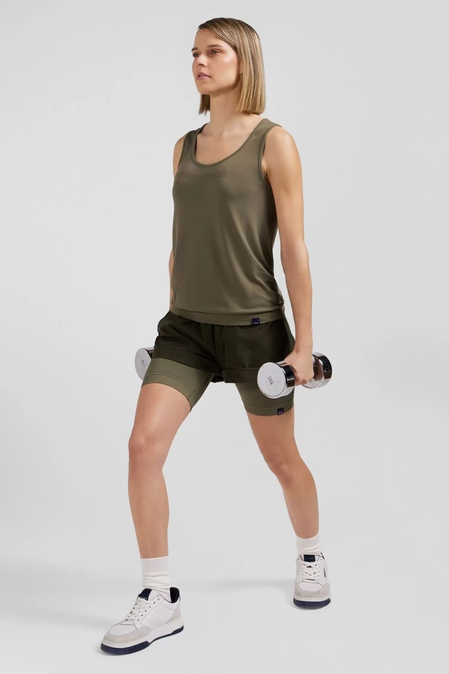 Eden Park Cycliste De Sport Stretch Kaki-Femme Pantalons Et Shorts
