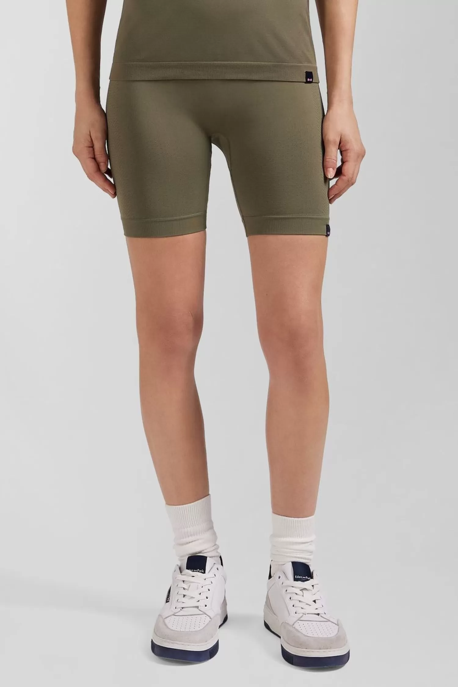 Eden Park Cycliste De Sport Stretch Kaki-Femme Pantalons Et Shorts