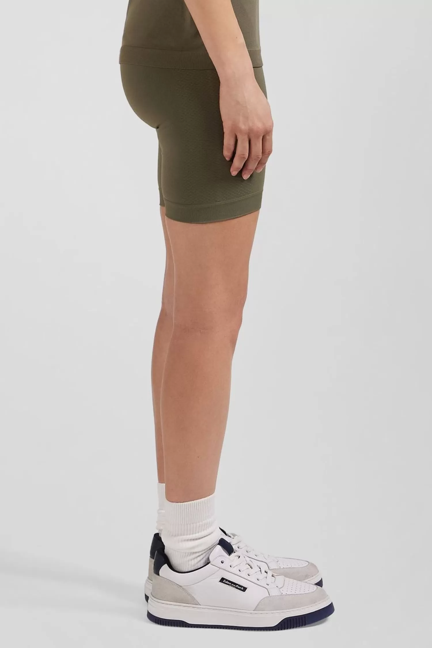 cycliste_de_sport_stretch_kaki_2.webp Eden Park Cycliste De Sport Stretch Kaki-Femme Pantalons Et Shorts