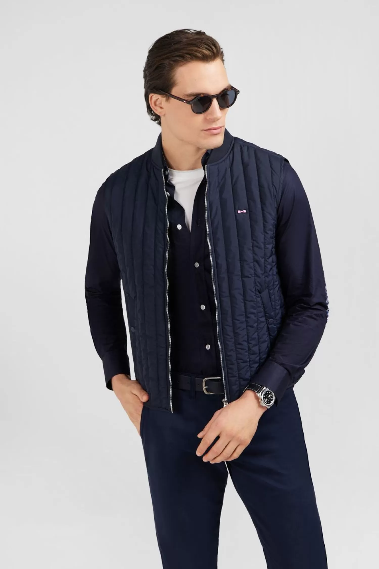 Eden Park Doudoune Bleu Marine Sans Manches-Homme Manteaux Et Vestes