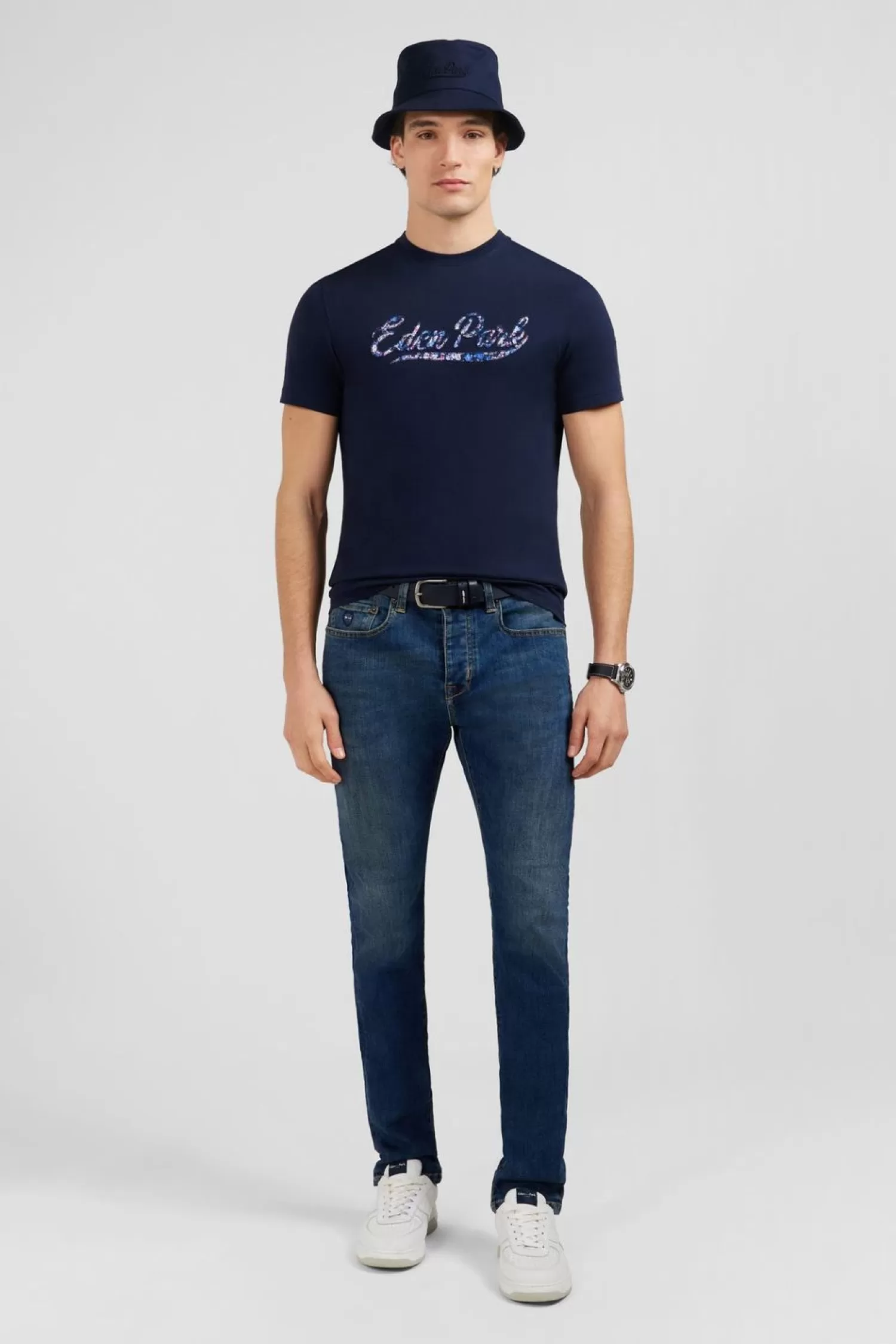 Eden Park Jean Bleu 5 Poches-Homme Pantalons