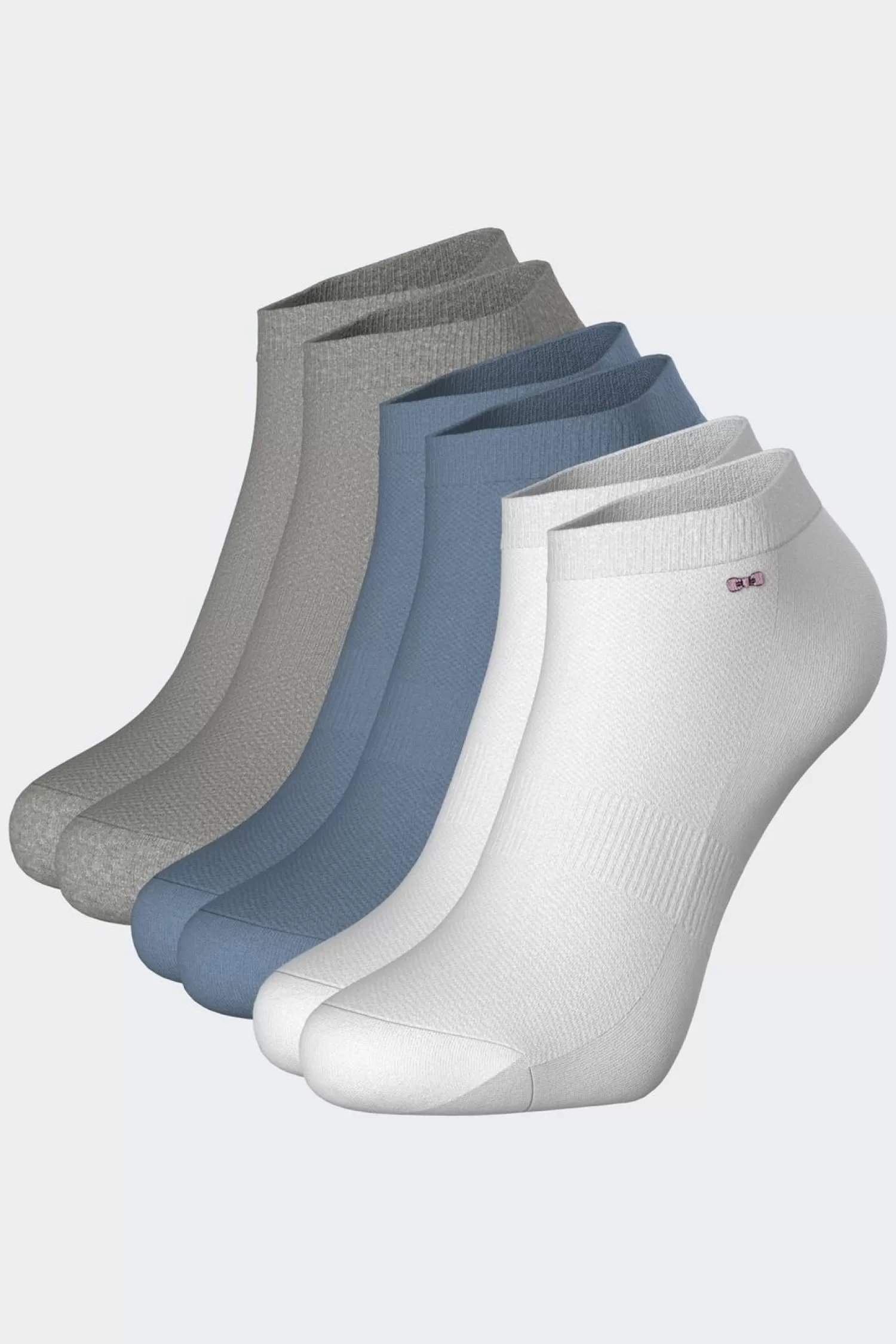 Eden Park Lot De 3 Paires De Chaussettes Basses En Coton Stretch-Homme Chaussettes