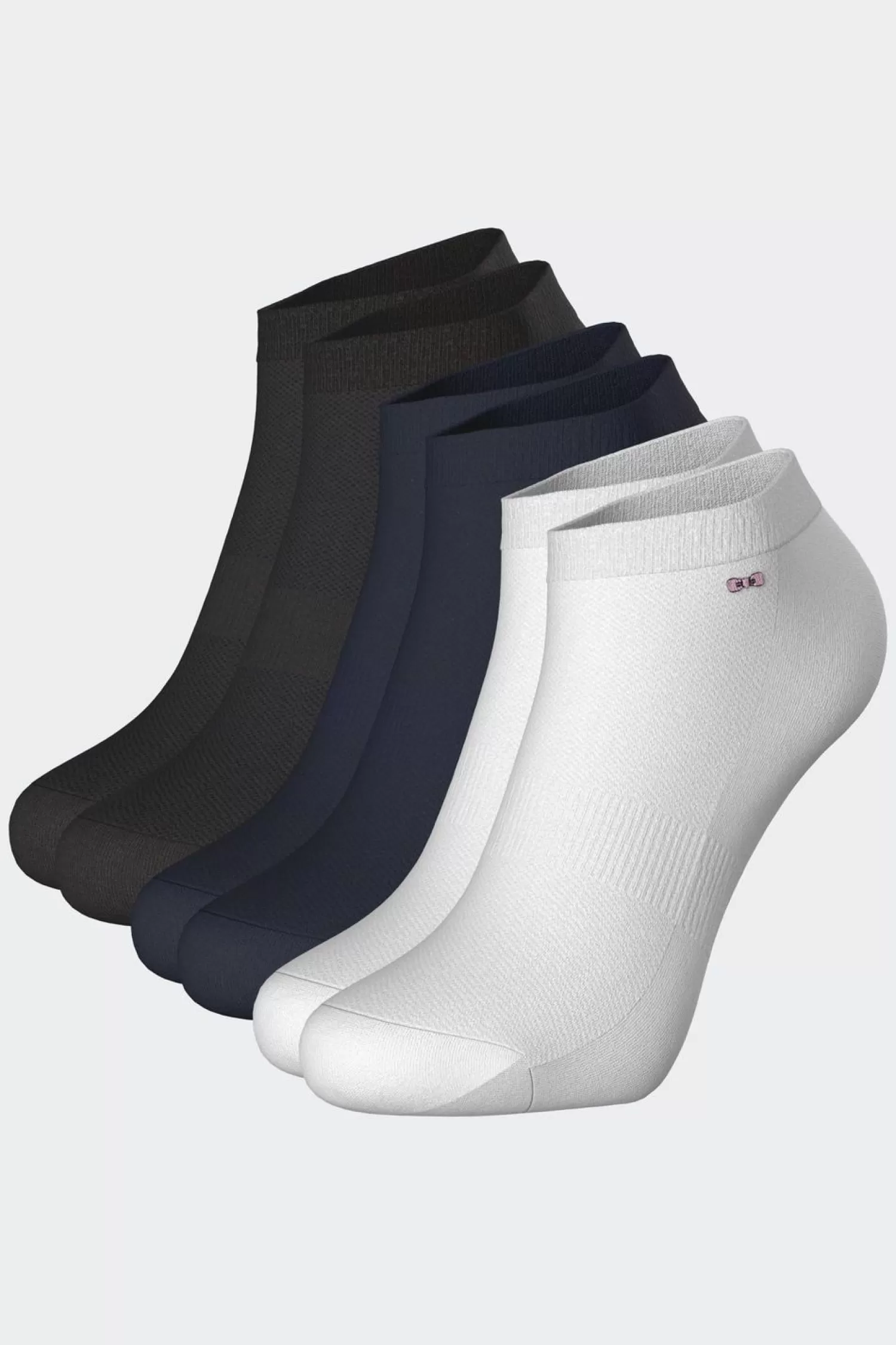Eden Park Lot De 3 Paires De Chaussettes Basses En Coton Stretch-Homme Chaussettes